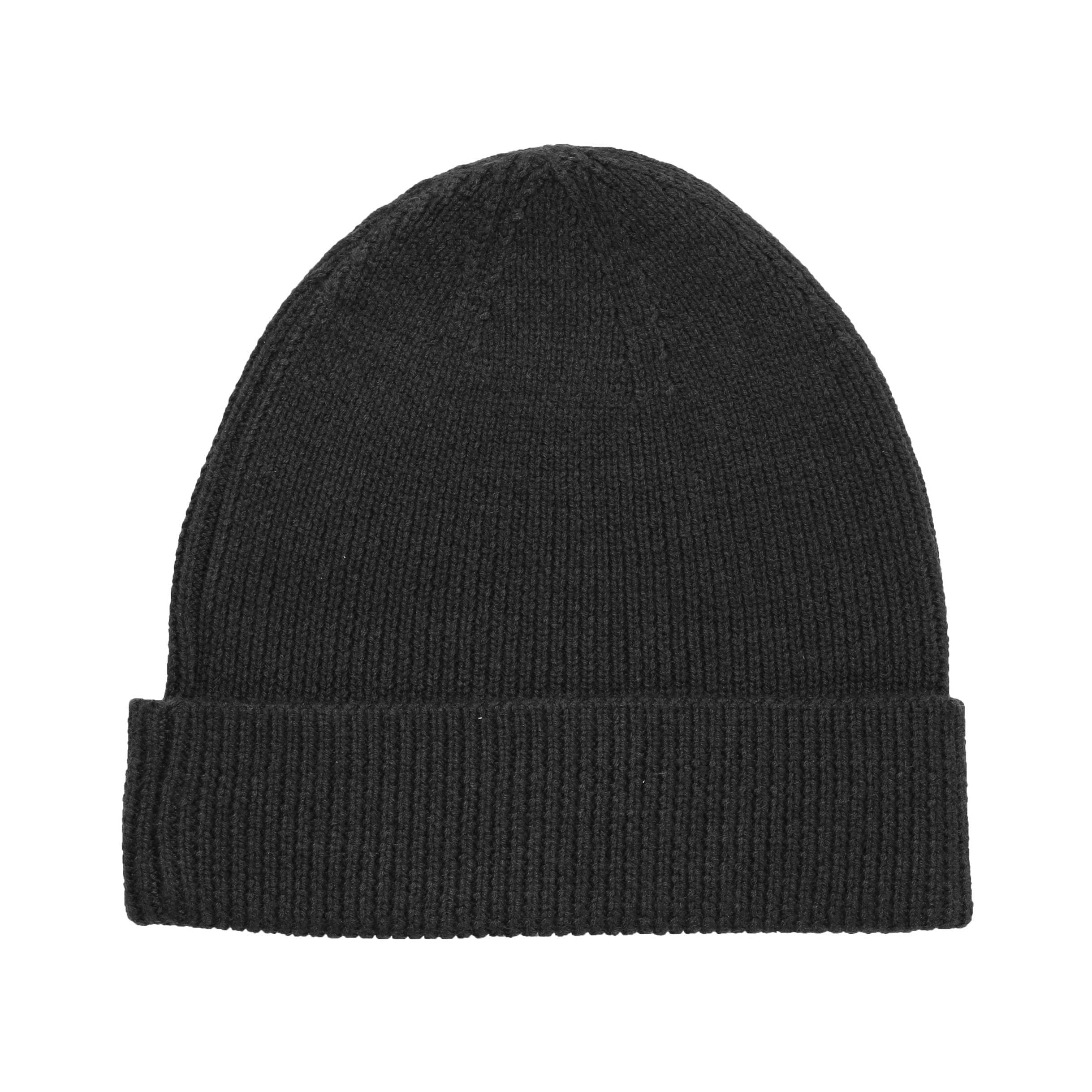 Plain black cheap winter hat