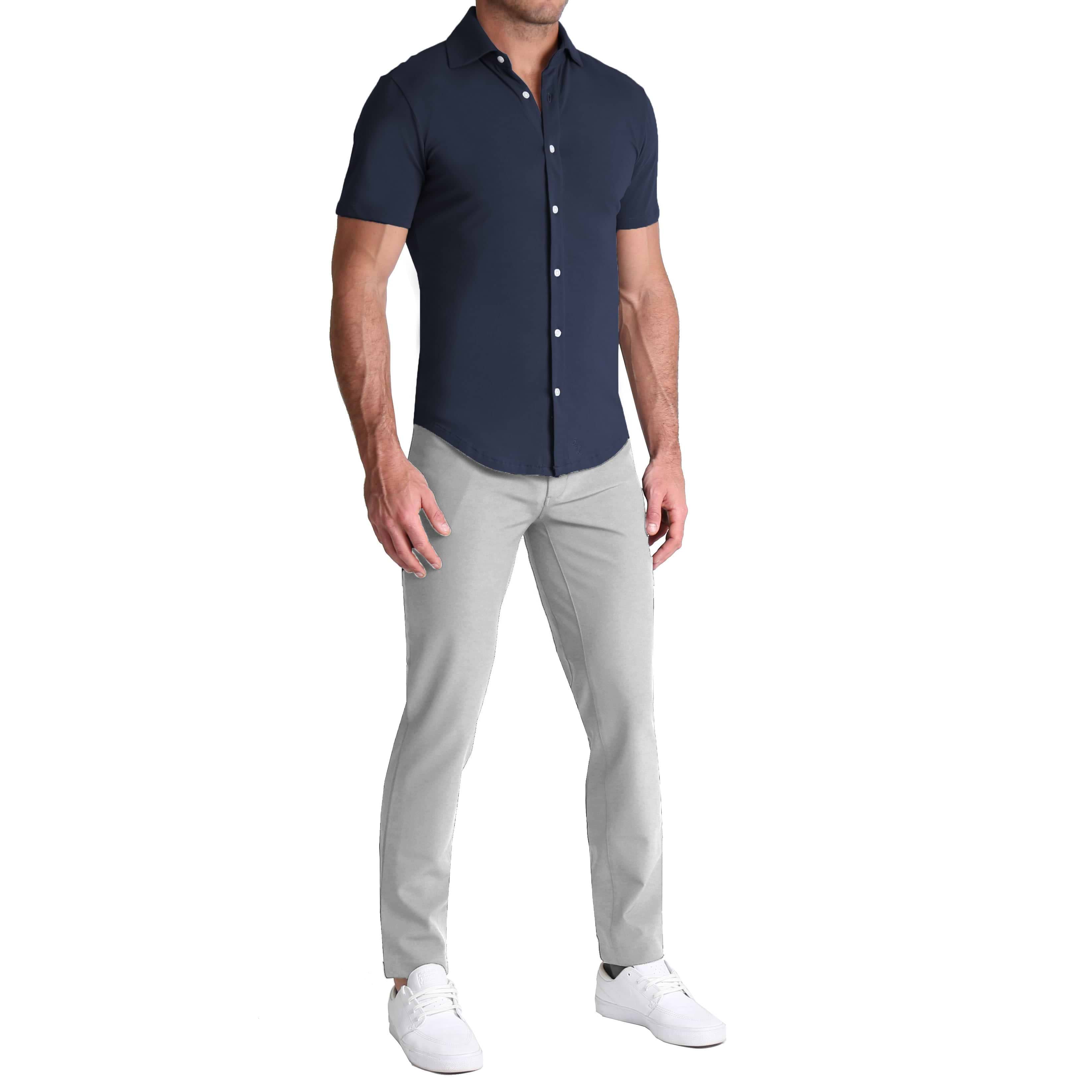 Short sleeve button up with dress pants online