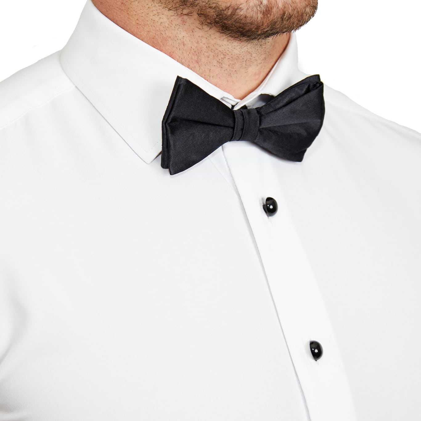 The Solid White Tuxedo Shirt - Made to Order