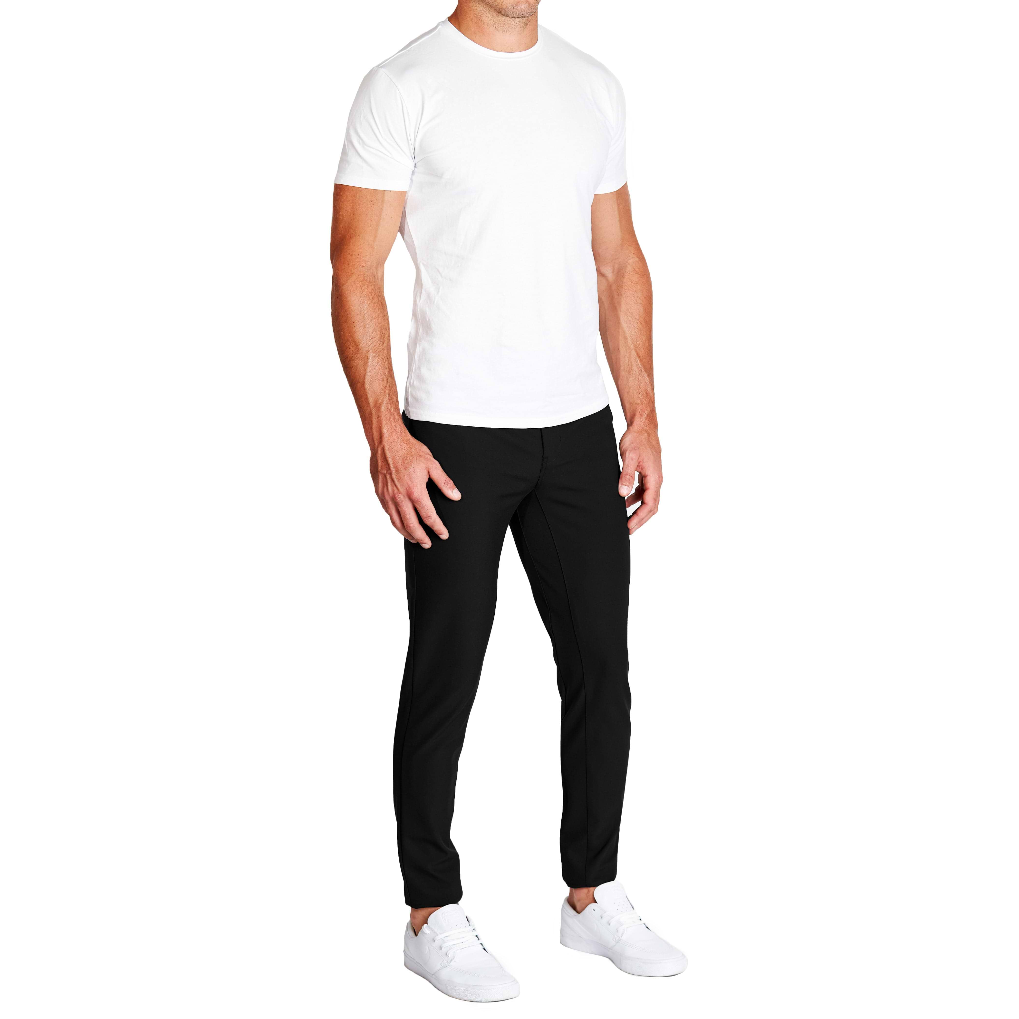 State and Liberty Clothing Company Athletic Fit Stretch Tuxedo Pants - Solid Black Waist 40 | Inseam 34-36 / Black
