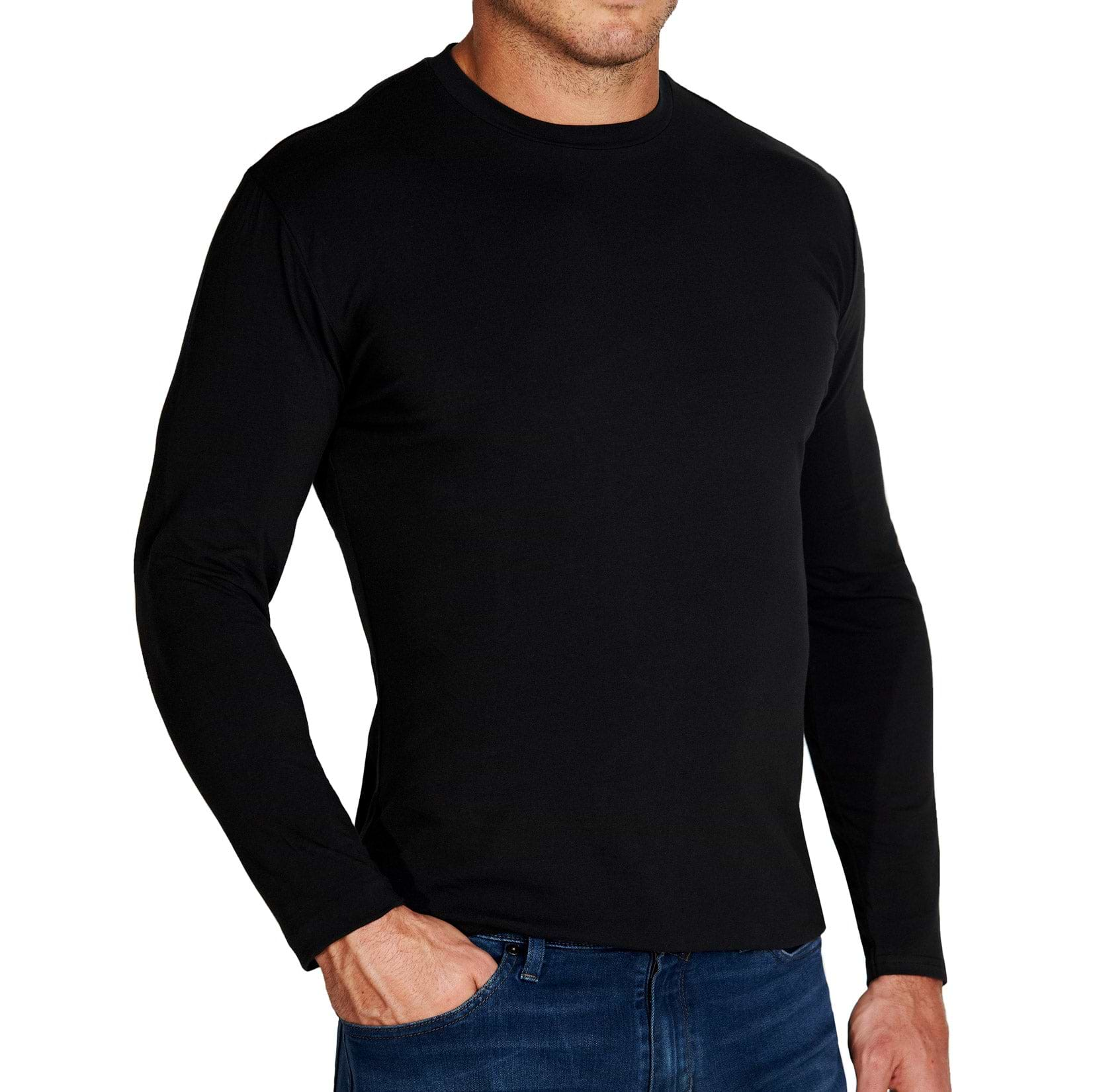 Rich Men Looks Mens Size selling Medium Black Long Sleeve Crew Neck Pullover Sweatshirt