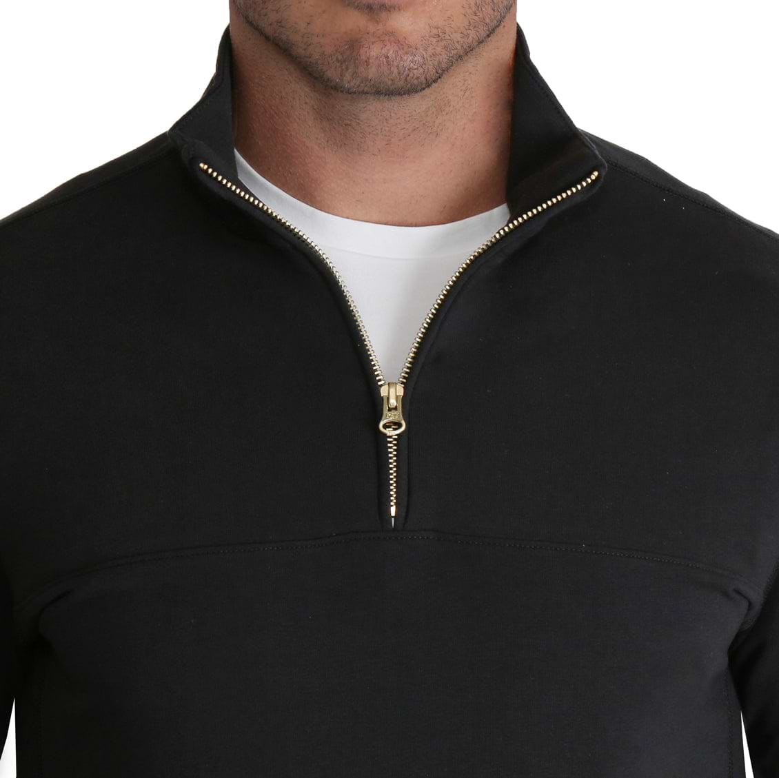 Quarter Zip - Solid Black