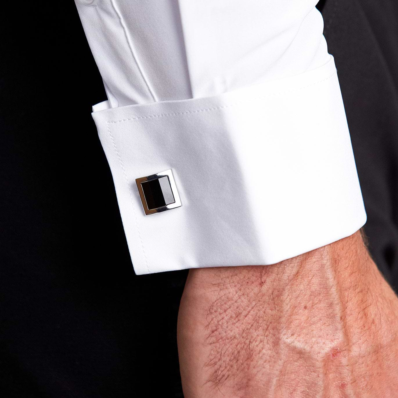 Black Square Cuff Links