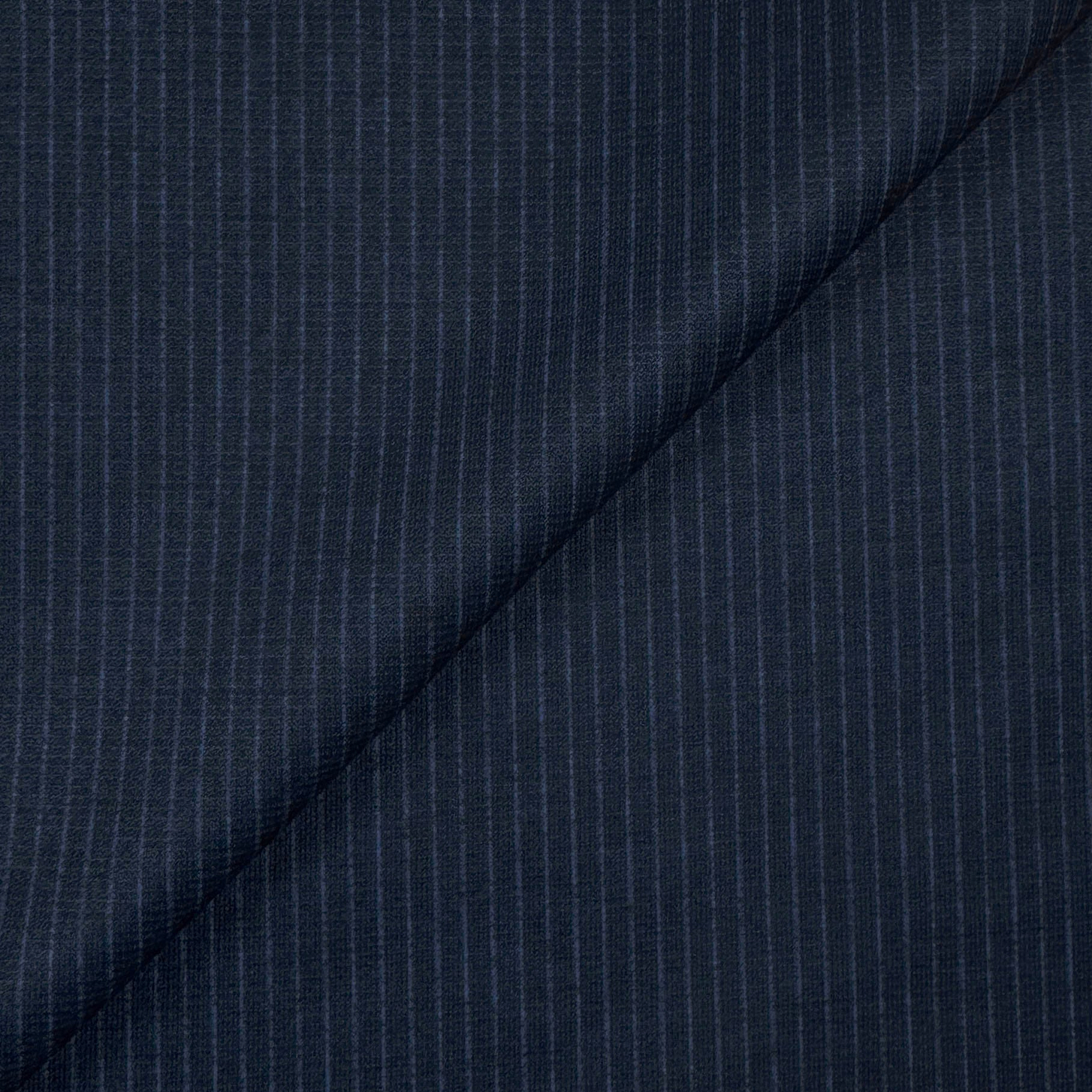 Athletic Fit Stretch Suit - Navy & White Stripe
