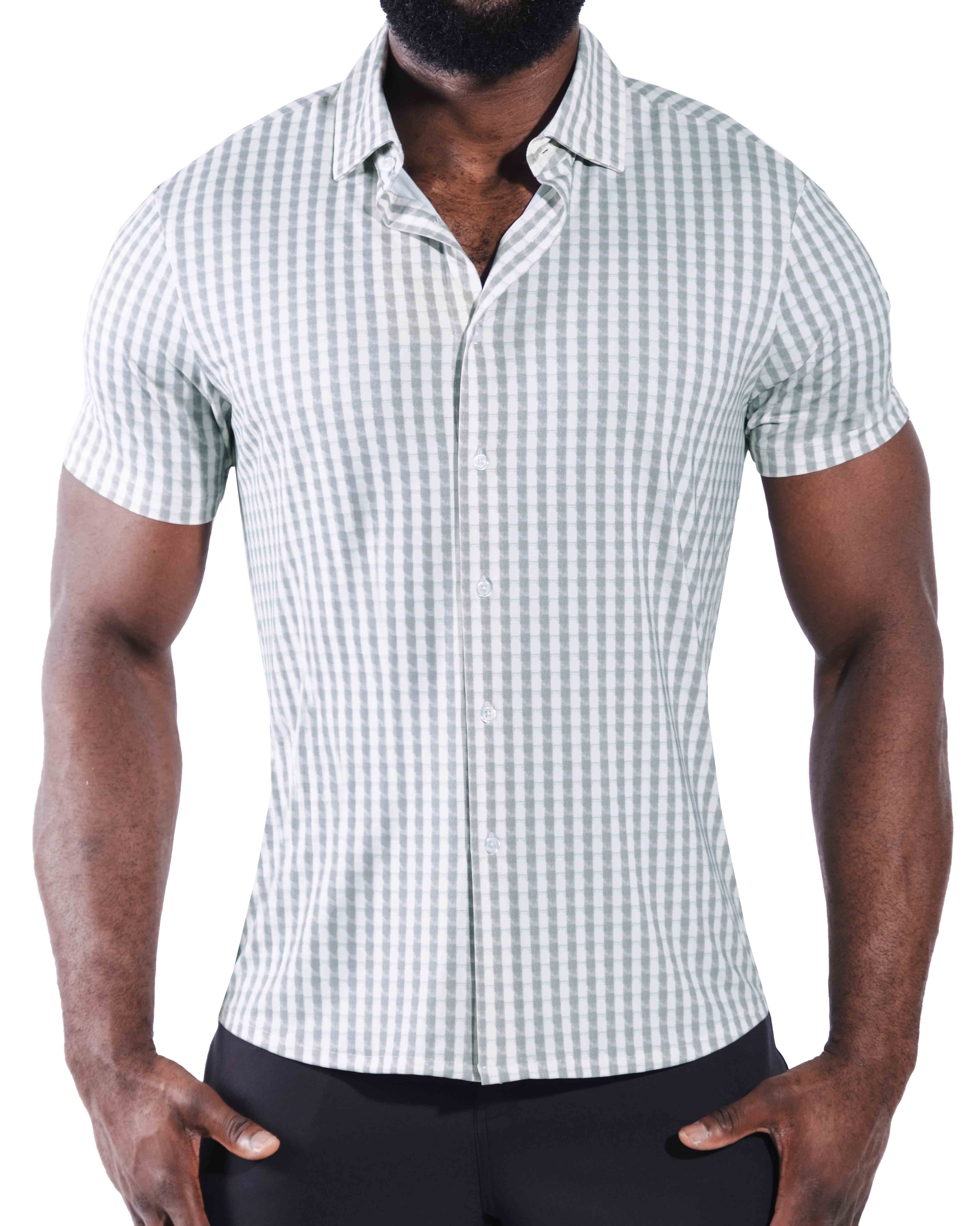 "The Strudwick" Light Olive & White Check