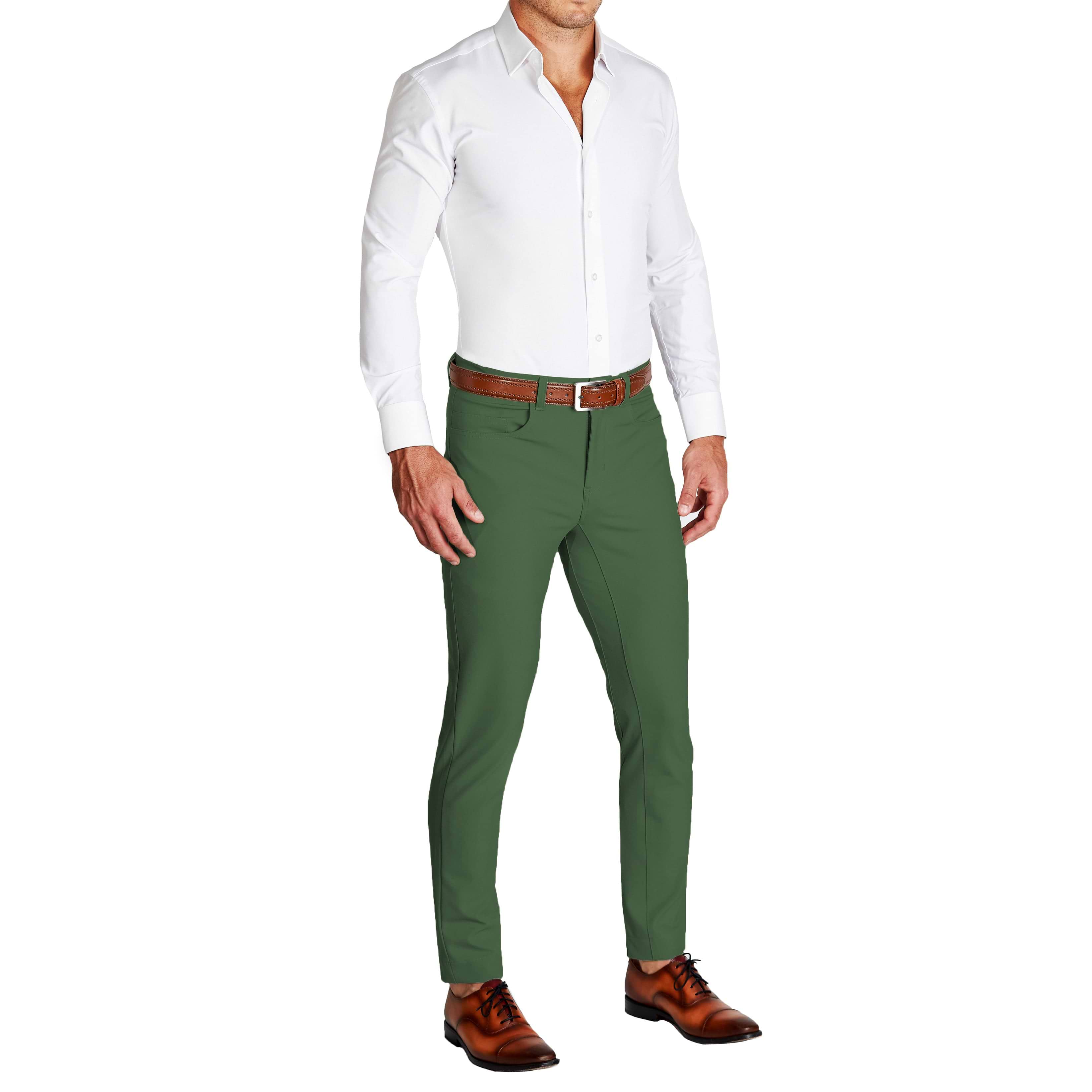 Athletic Fit Stretch Tech Chino - Hunter Green