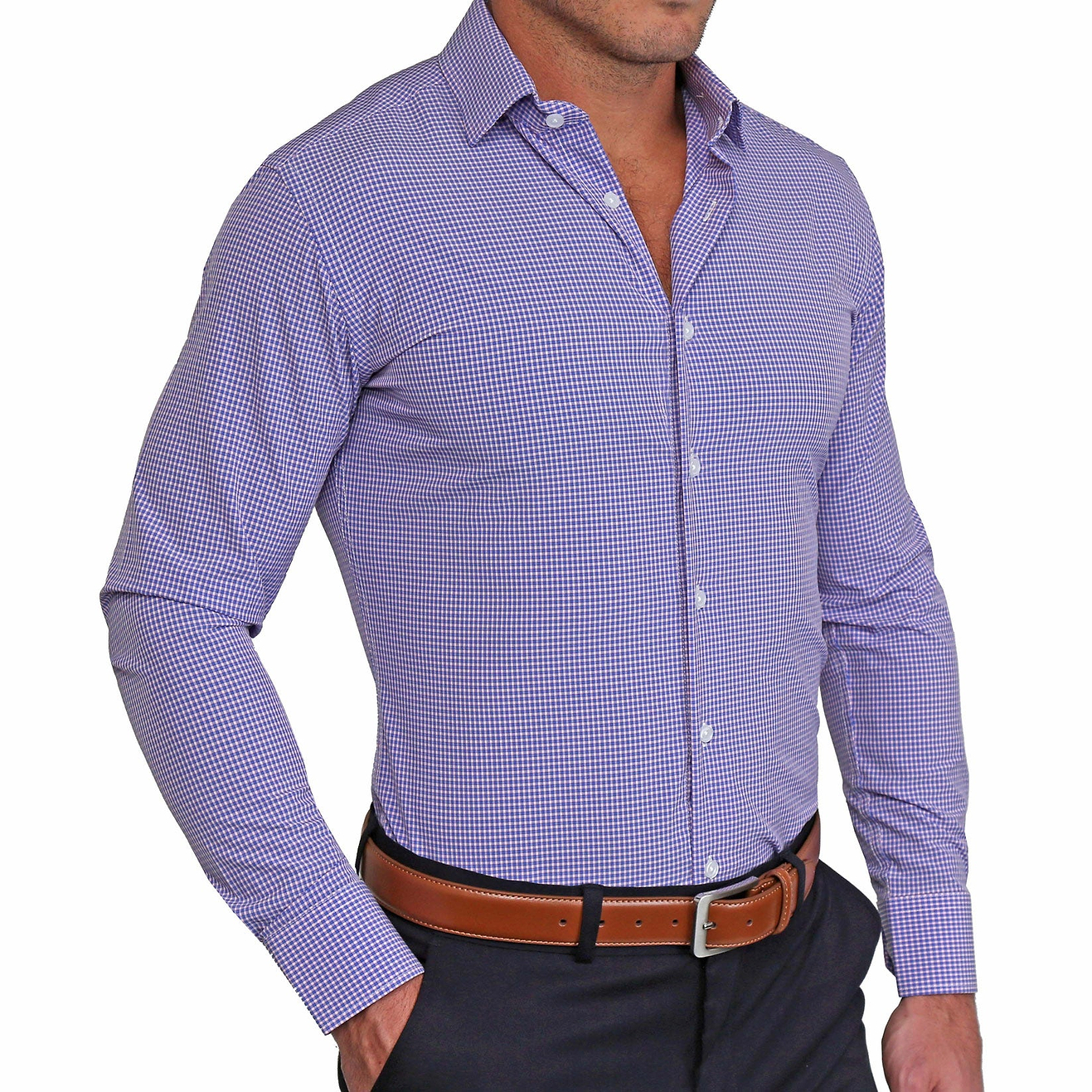"The Hopkins" Navy and Pink Mini Check