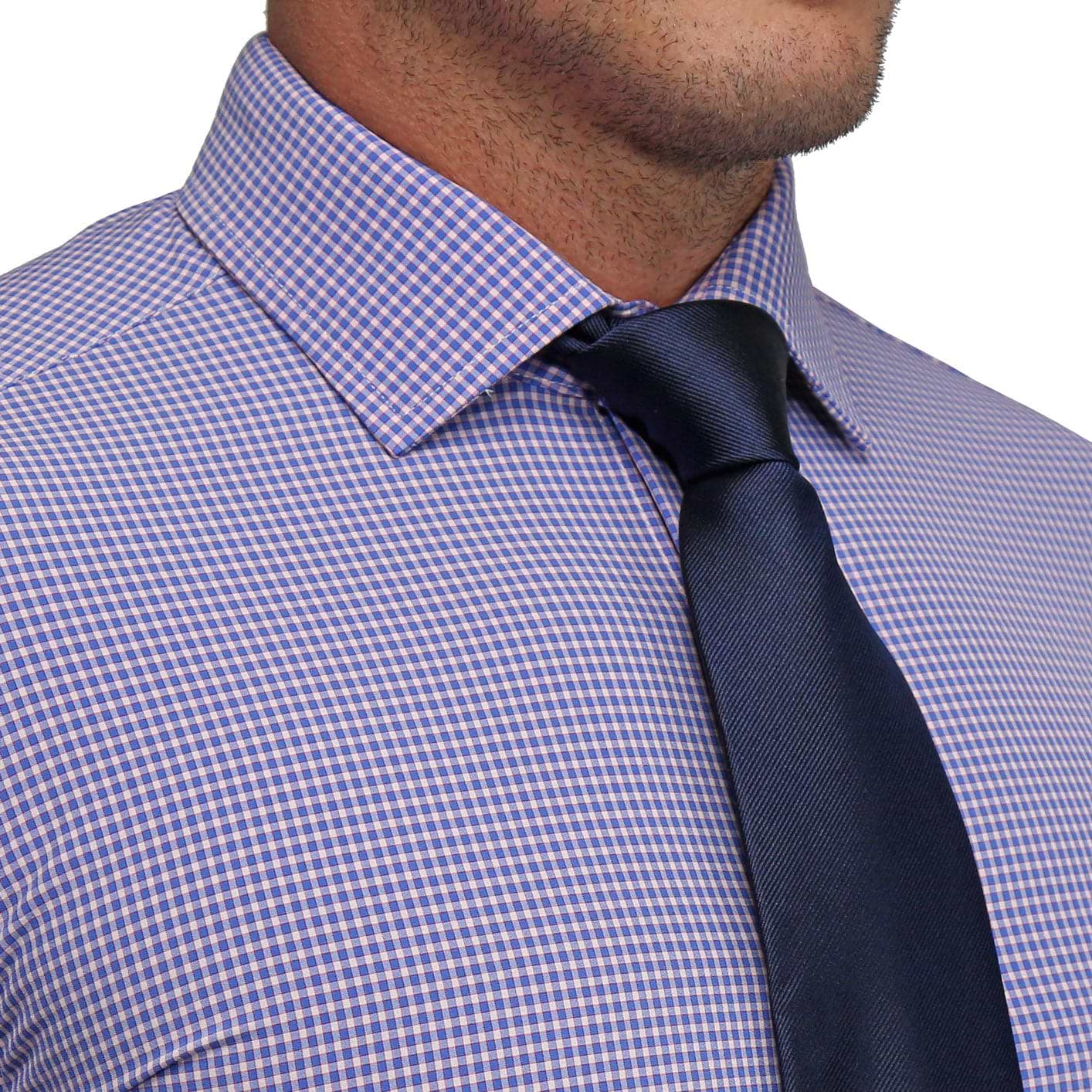 "The Hopkins" Navy and Pink Mini Check