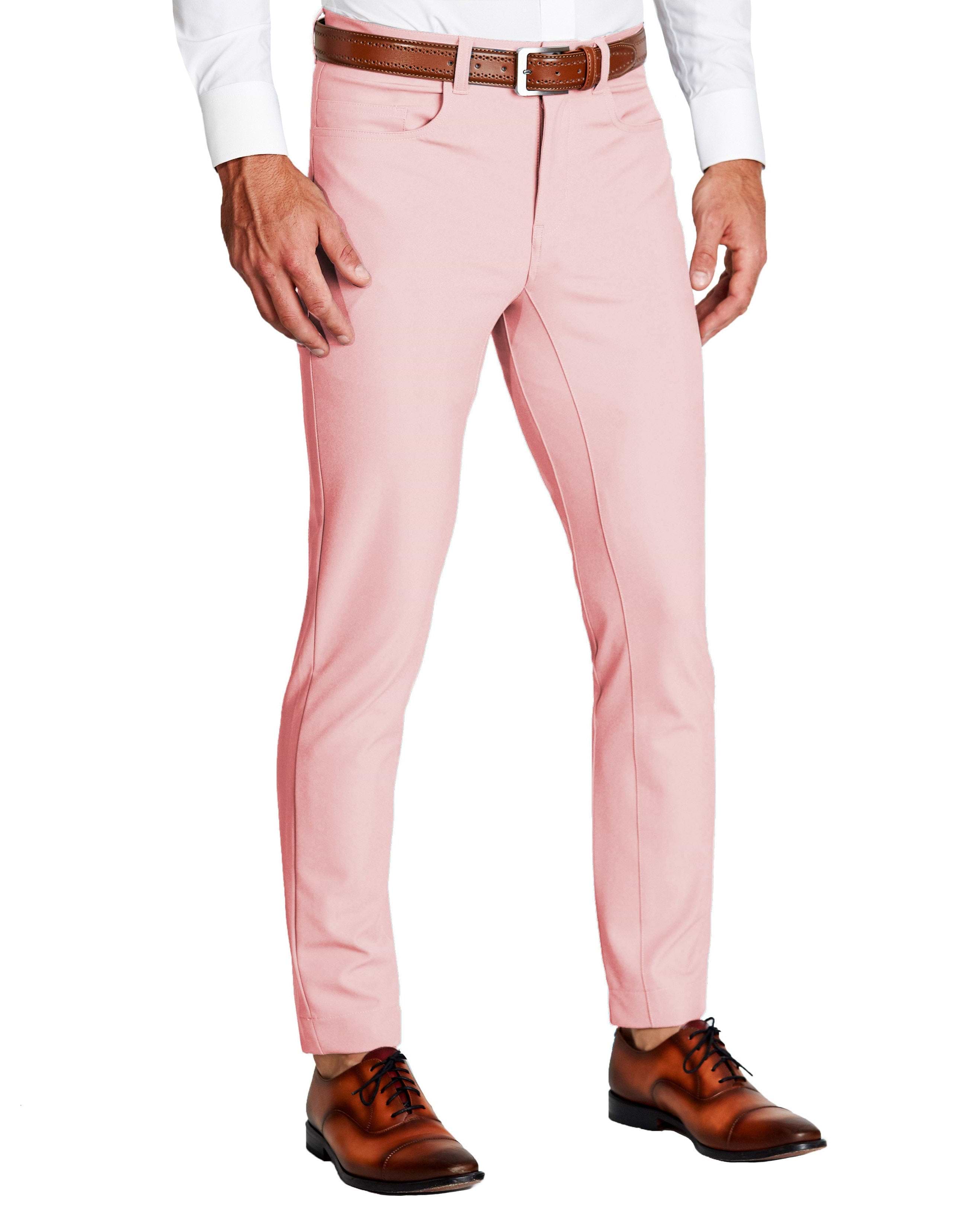 Athletic Fit Stretch Tech Chino - Coral Pink
