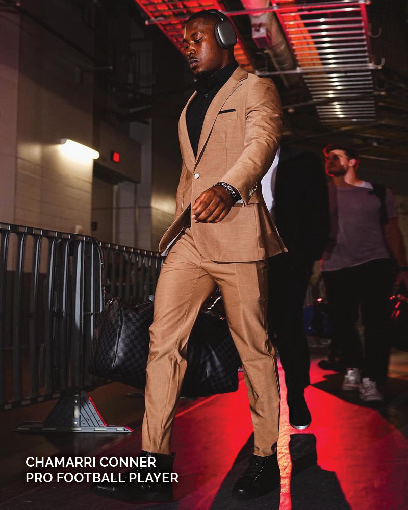 Athletic Fit Stretch Blazer - Heathered Cappuccino
