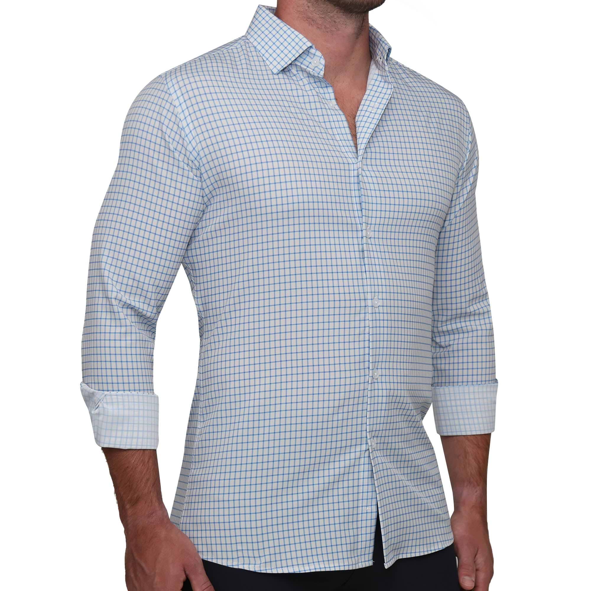 "The Soho" Light Blue Windowpane