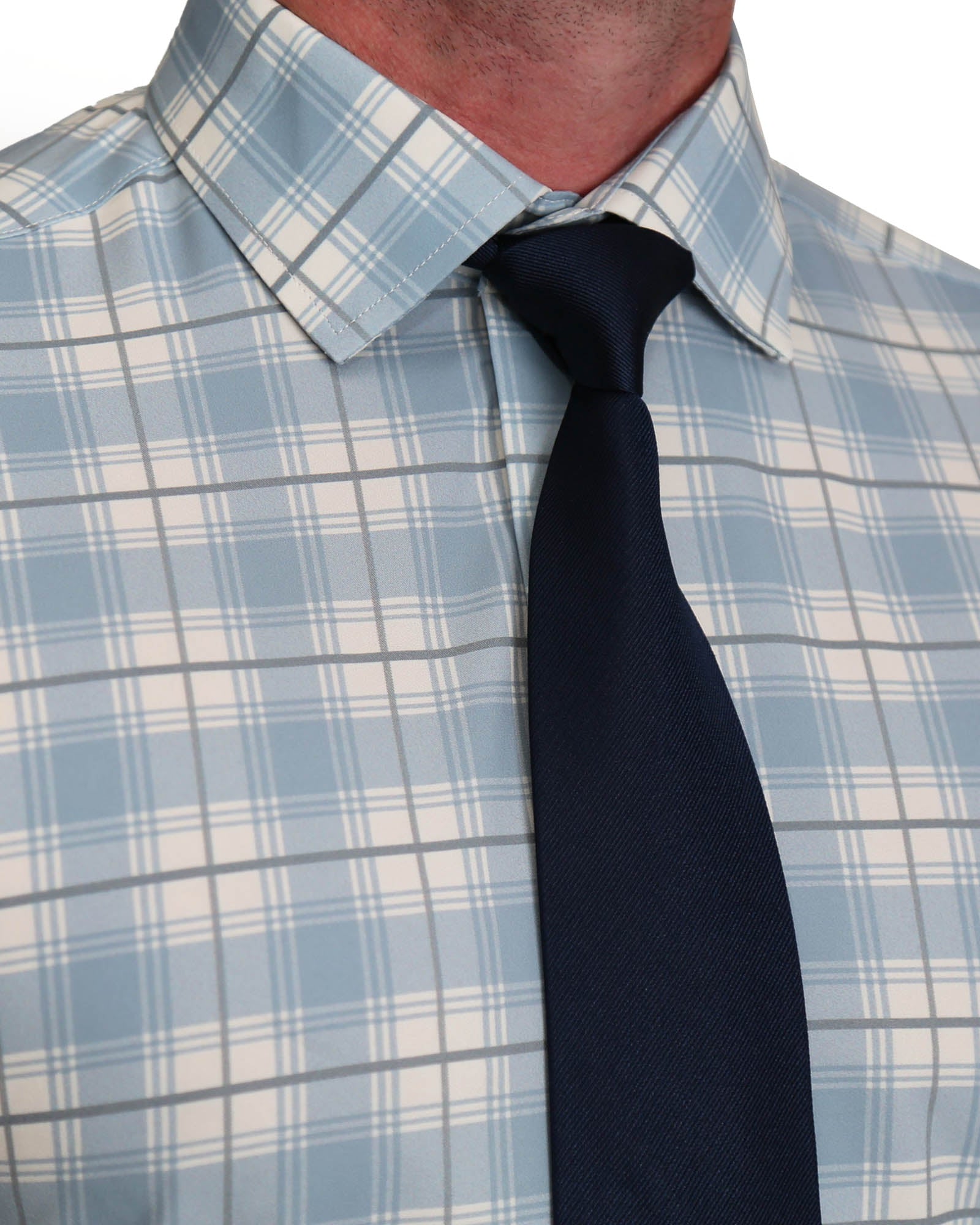 ''The Mello" Light Blue & Grey Multi Plaid - Classic Fit