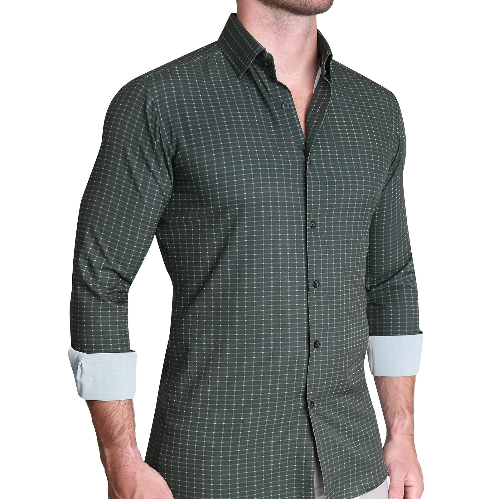 "The Colby" Dark Green & Mint Windowpane