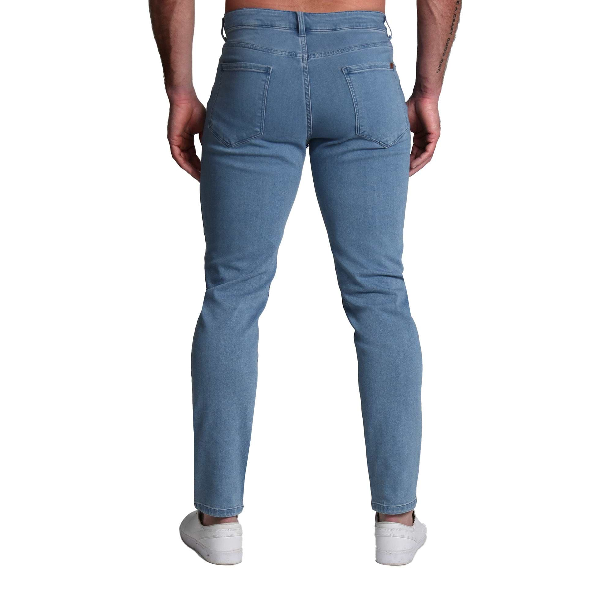 Athletic Fit Stretch Jeans - Light Blue