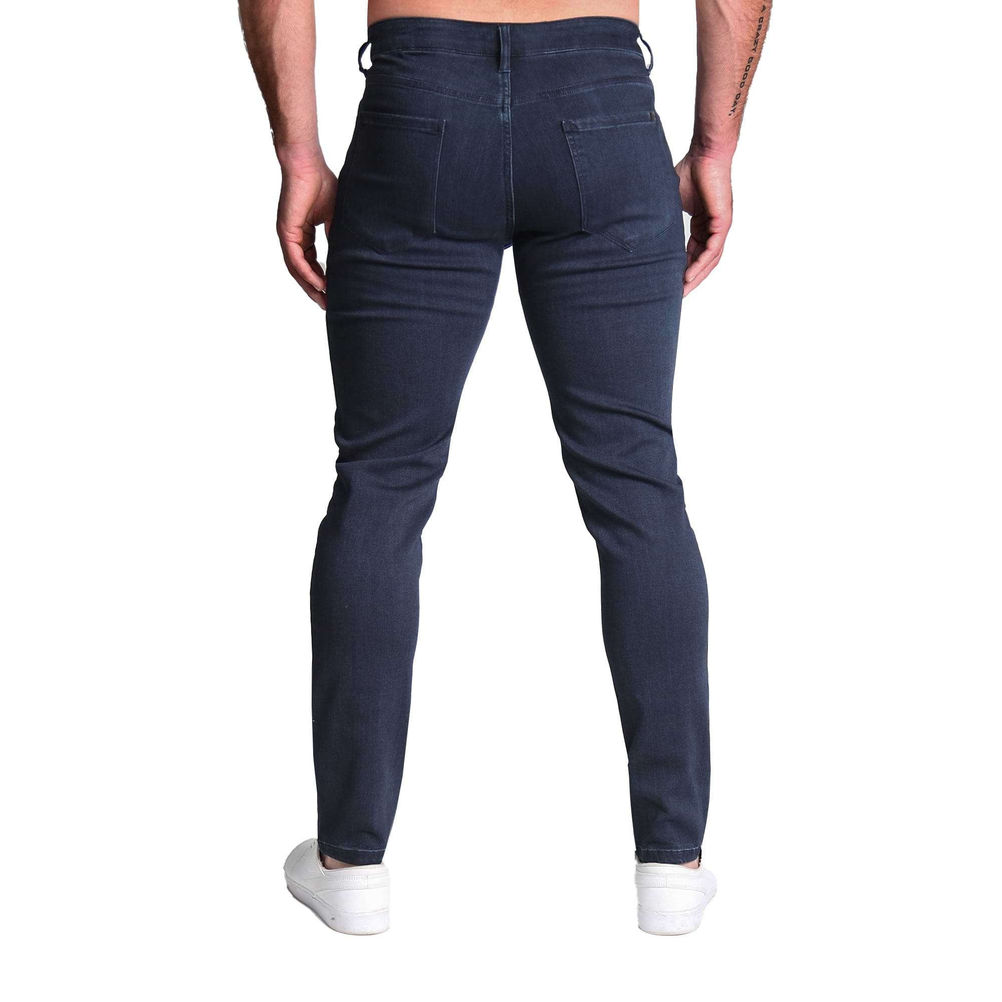 Athletic Fit Stretch Jeans - Navy