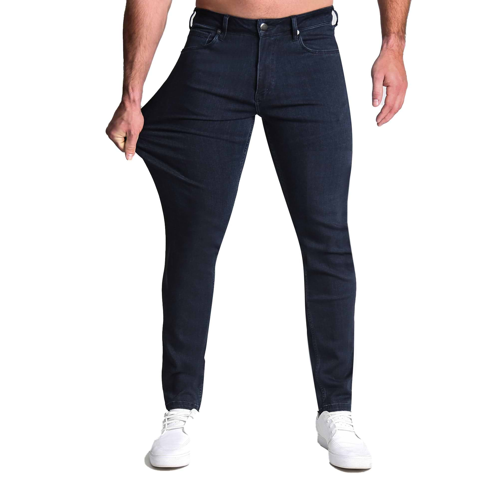 Athletic Fit Stretch Jeans - Navy