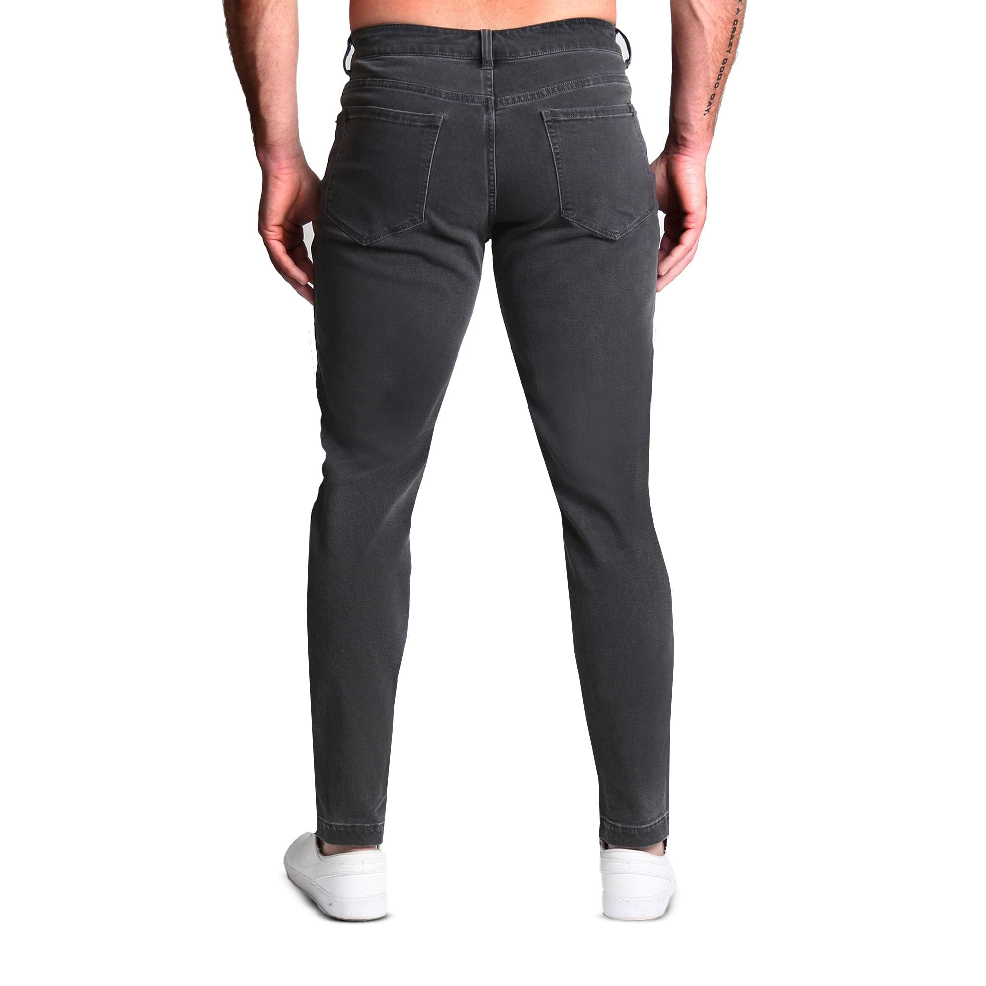 Athletic Fit Stretch Jeans - Charcoal