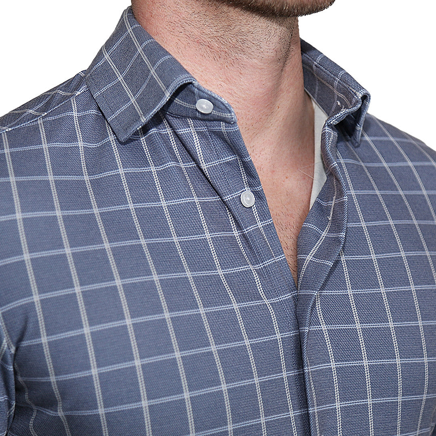 "The Davy" Navy, Light Blue, and Cream Casual Button Down