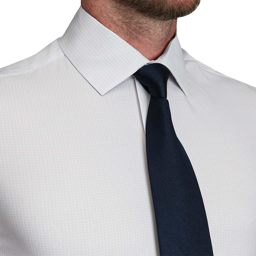 "The Brady" Light Pink and Light Blue Mini Check - Classic Fit