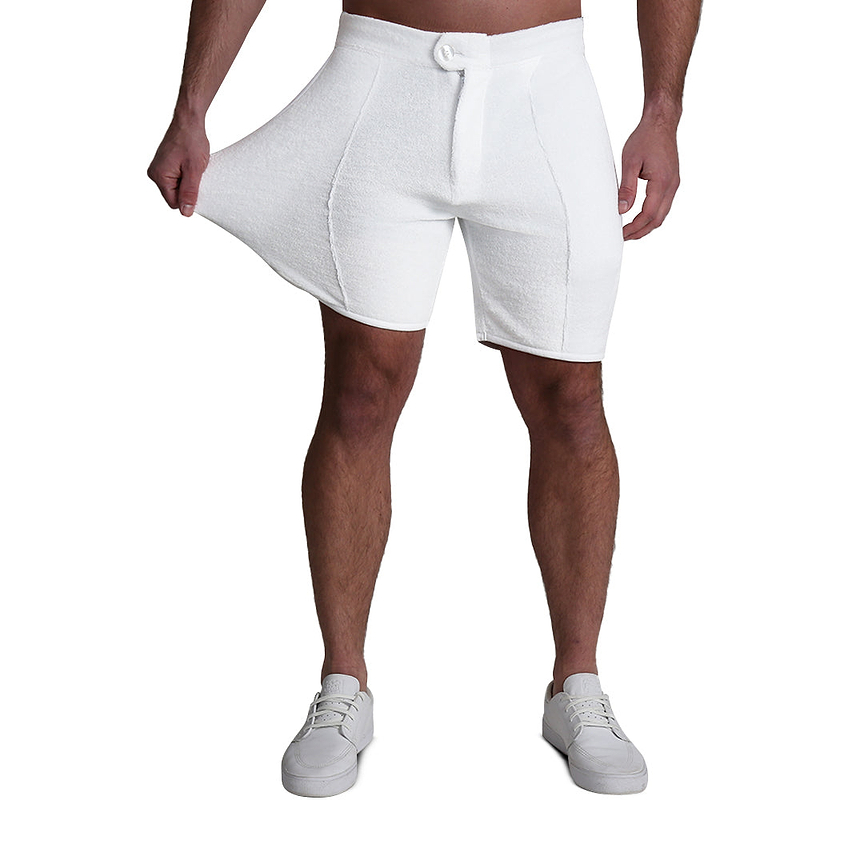 Terry Cloth Bungalow Shorts - White