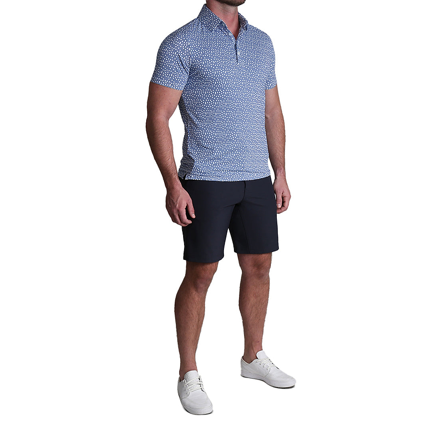 "The Beckham" Geo Royal Blue & White Double Circle