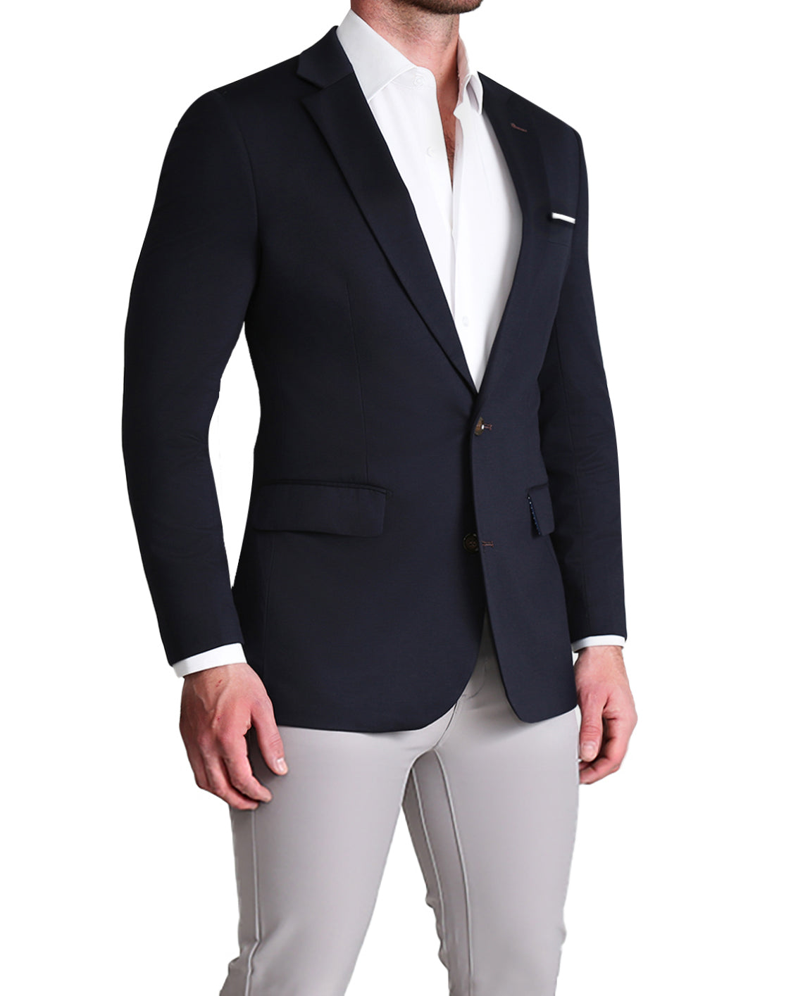 Athletic Fit Stretch Blazer - Navy