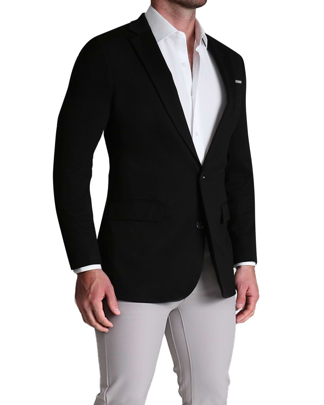 Athletic Fit Stretch Blazer - Black