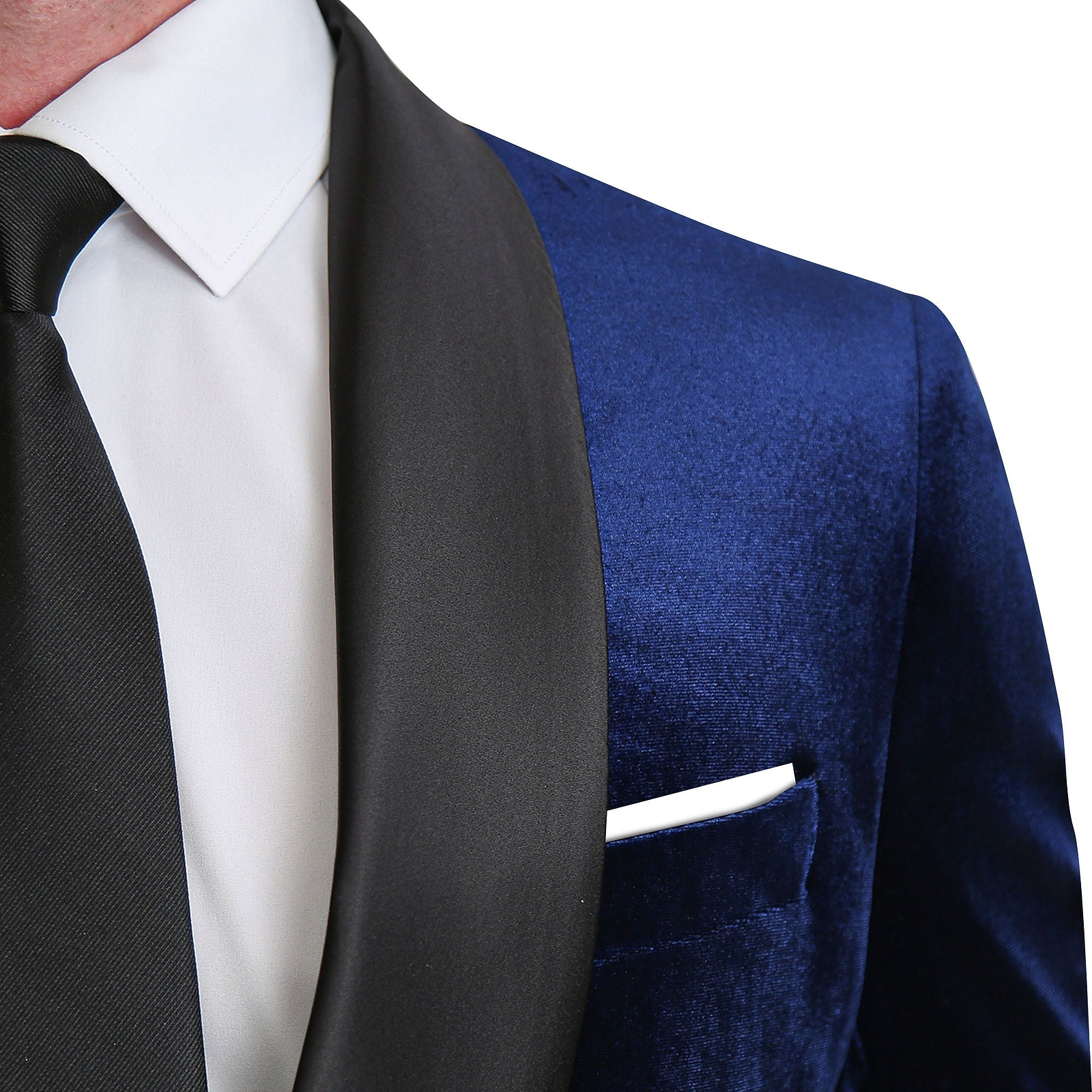 Athletic Fit Stretch Tuxedo Jacket - Blue Velvet