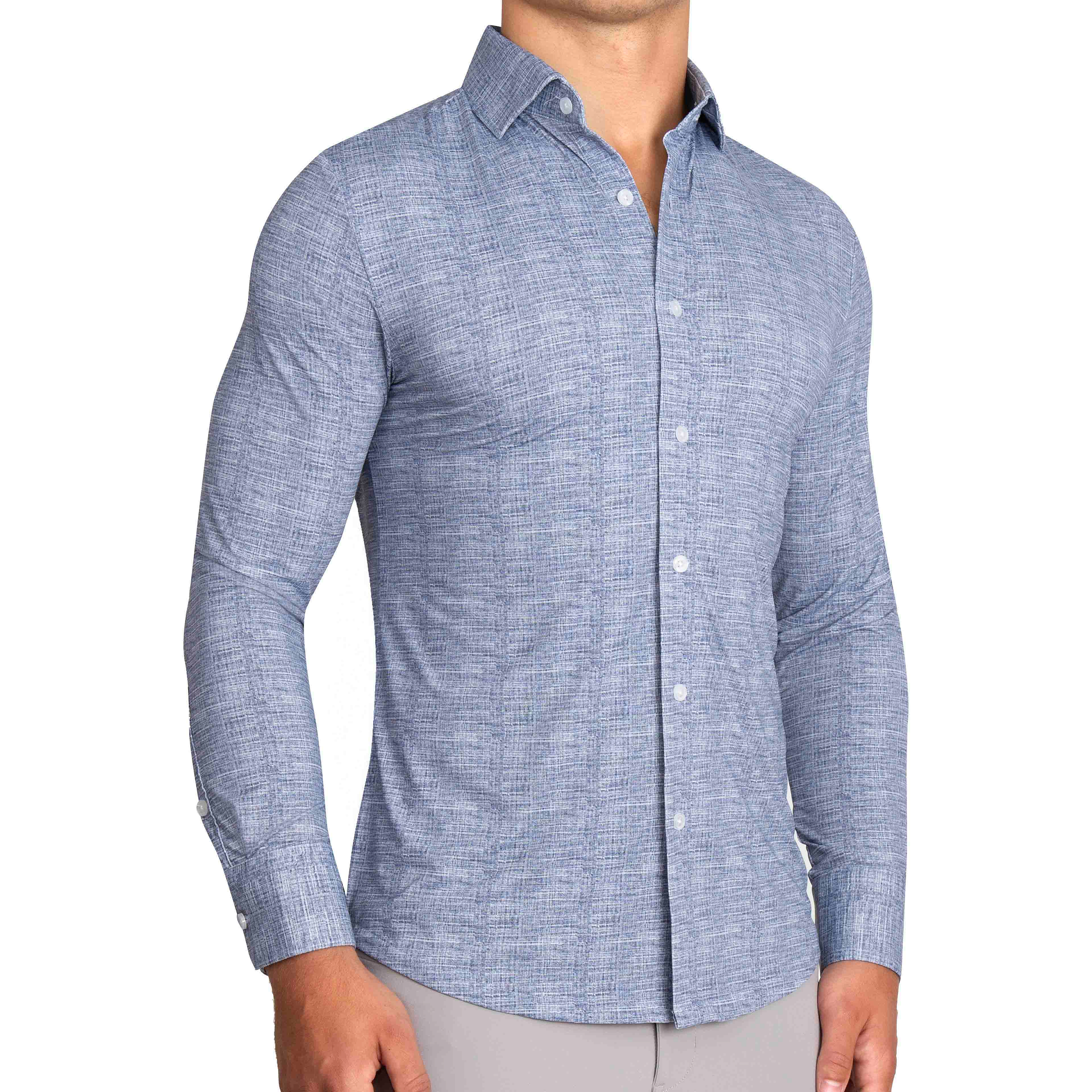 "The Storm" Sport Shirt - Navy Linen