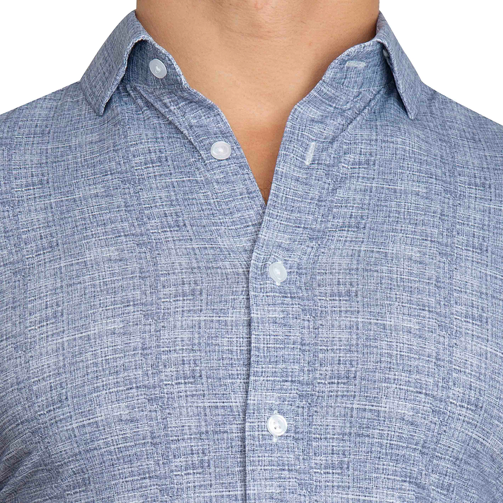"The Storm" Sport Shirt - Navy Linen
