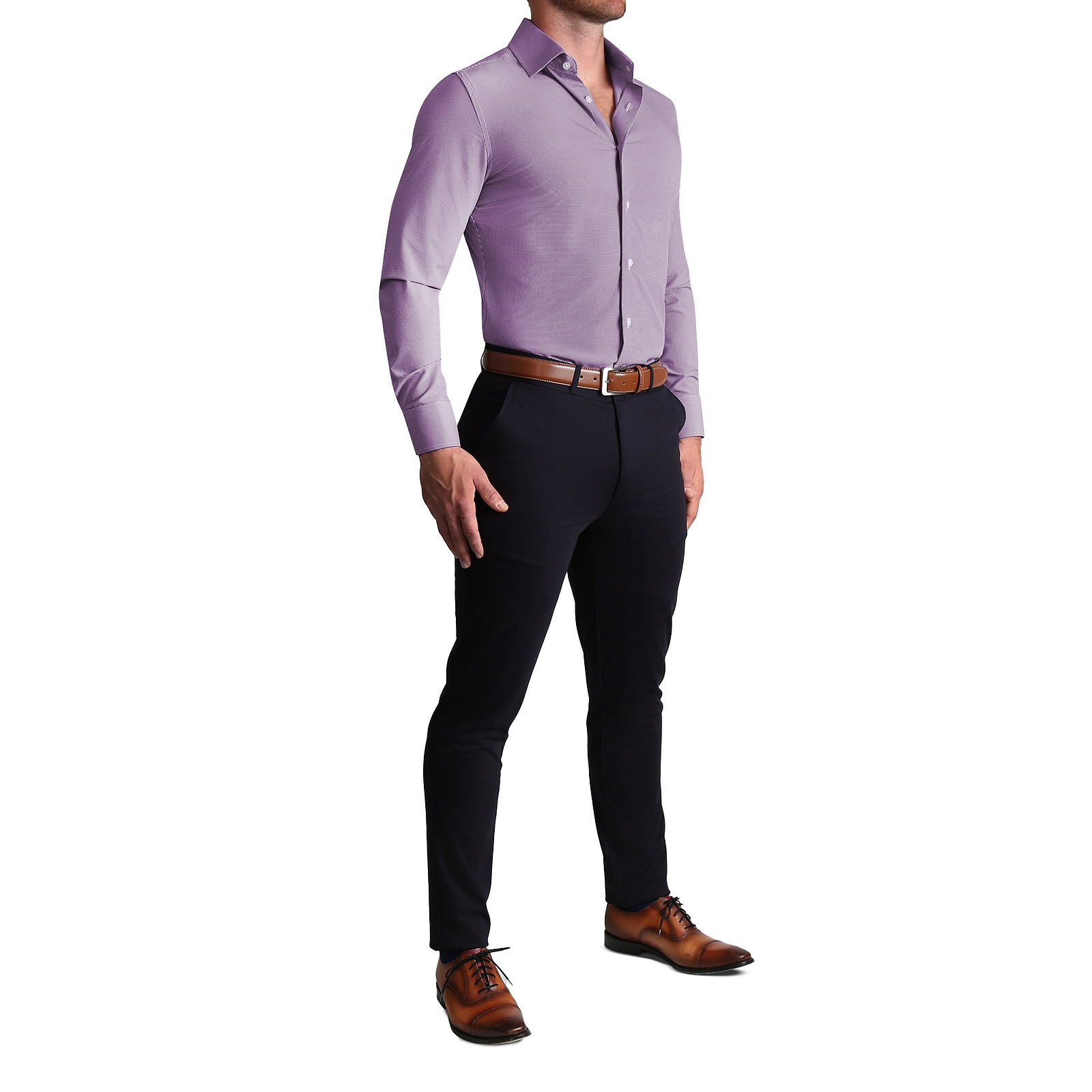 "The Ryan" Dark Purple Micro Check