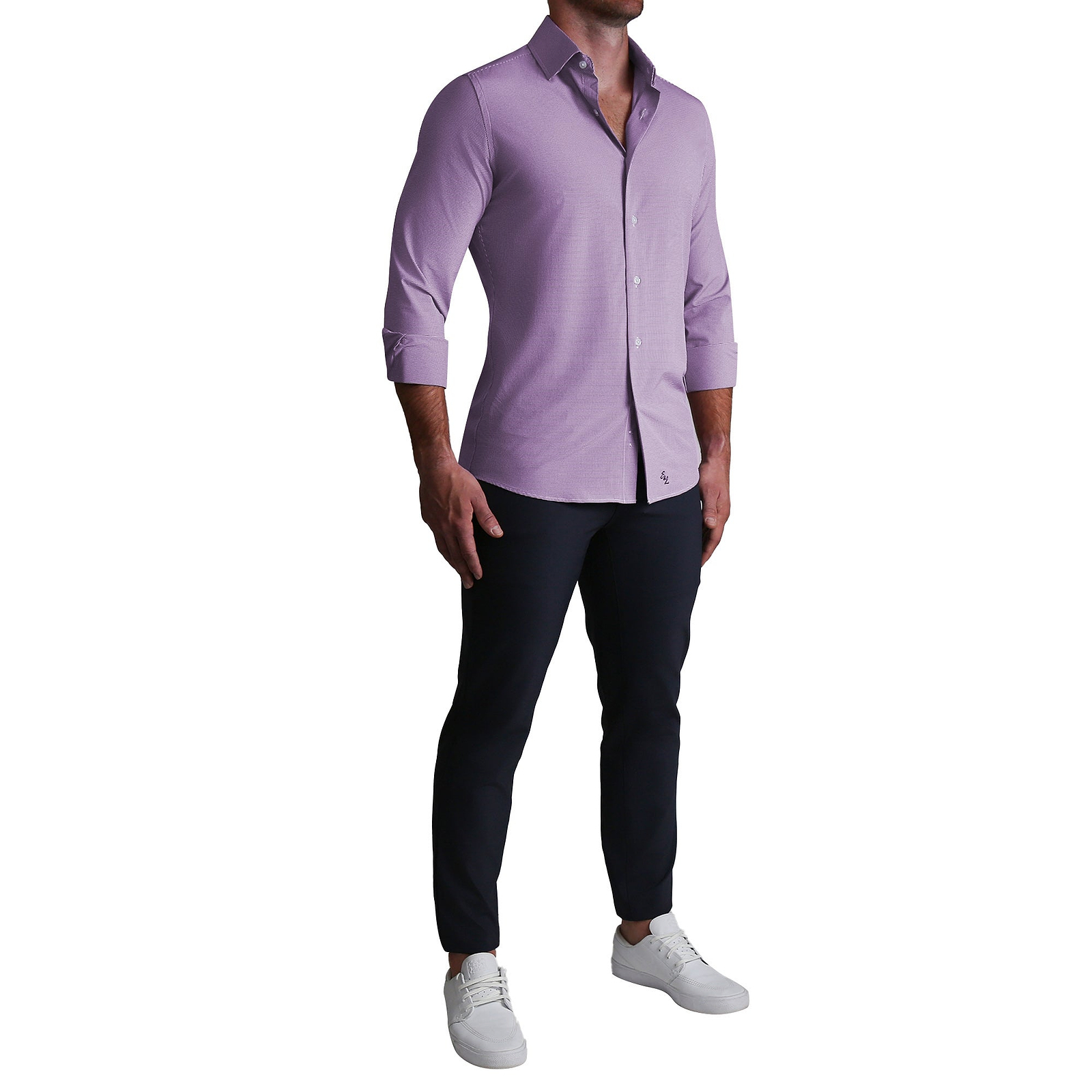 "The Ryan" Dark Purple Micro Check
