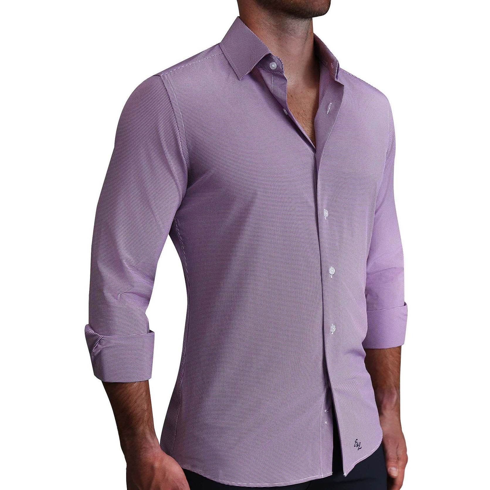 "The Ryan" Dark Purple Micro Check