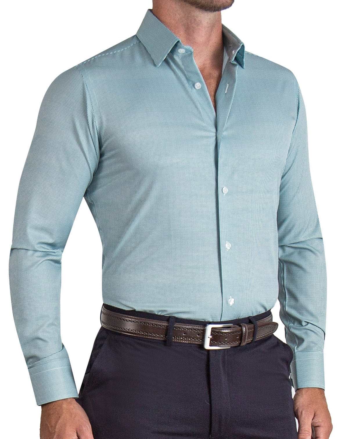 "The Kane" Green & White Houndstooth