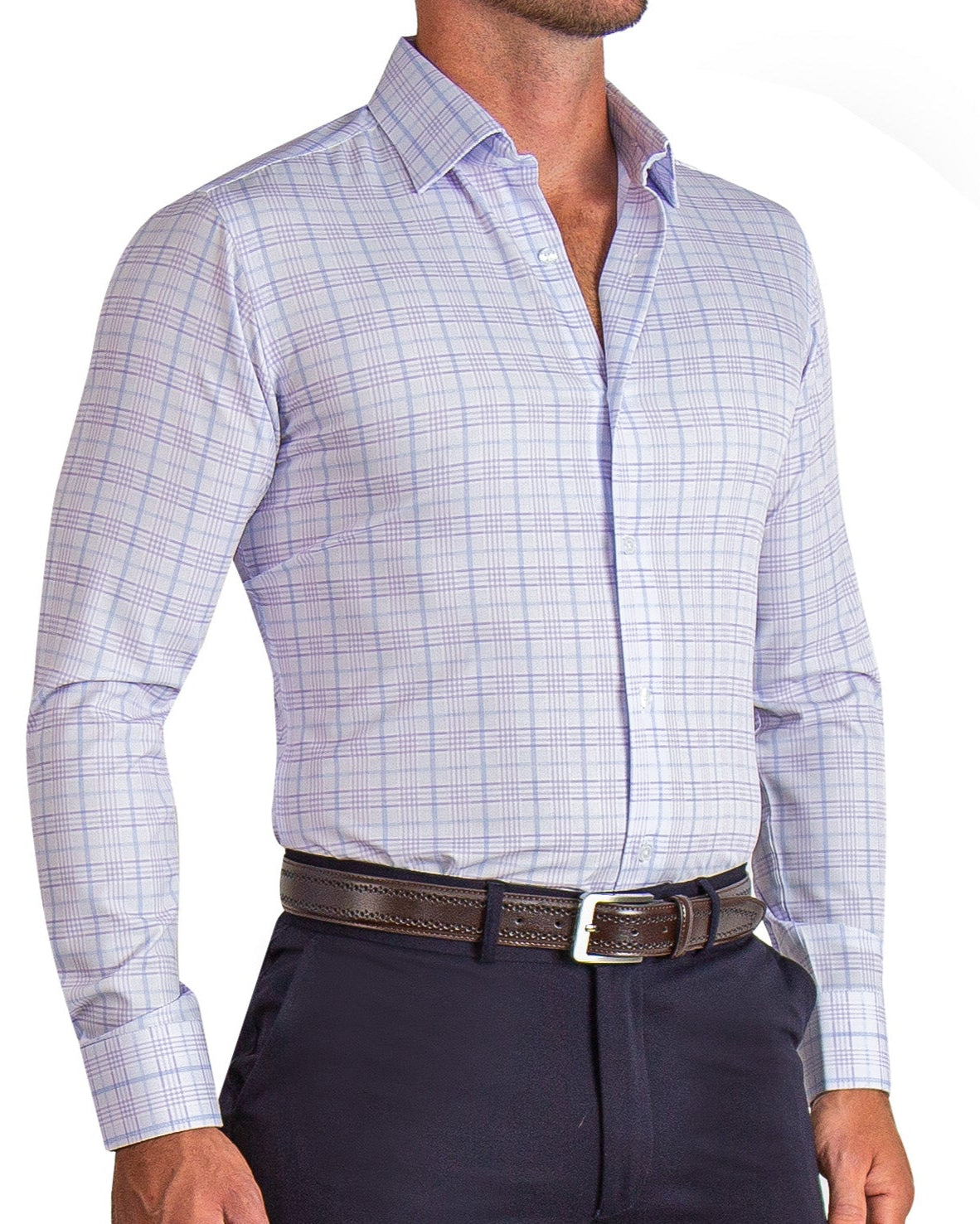 "The Lavender" Light & Dark Purple Plaid - Classic Fit