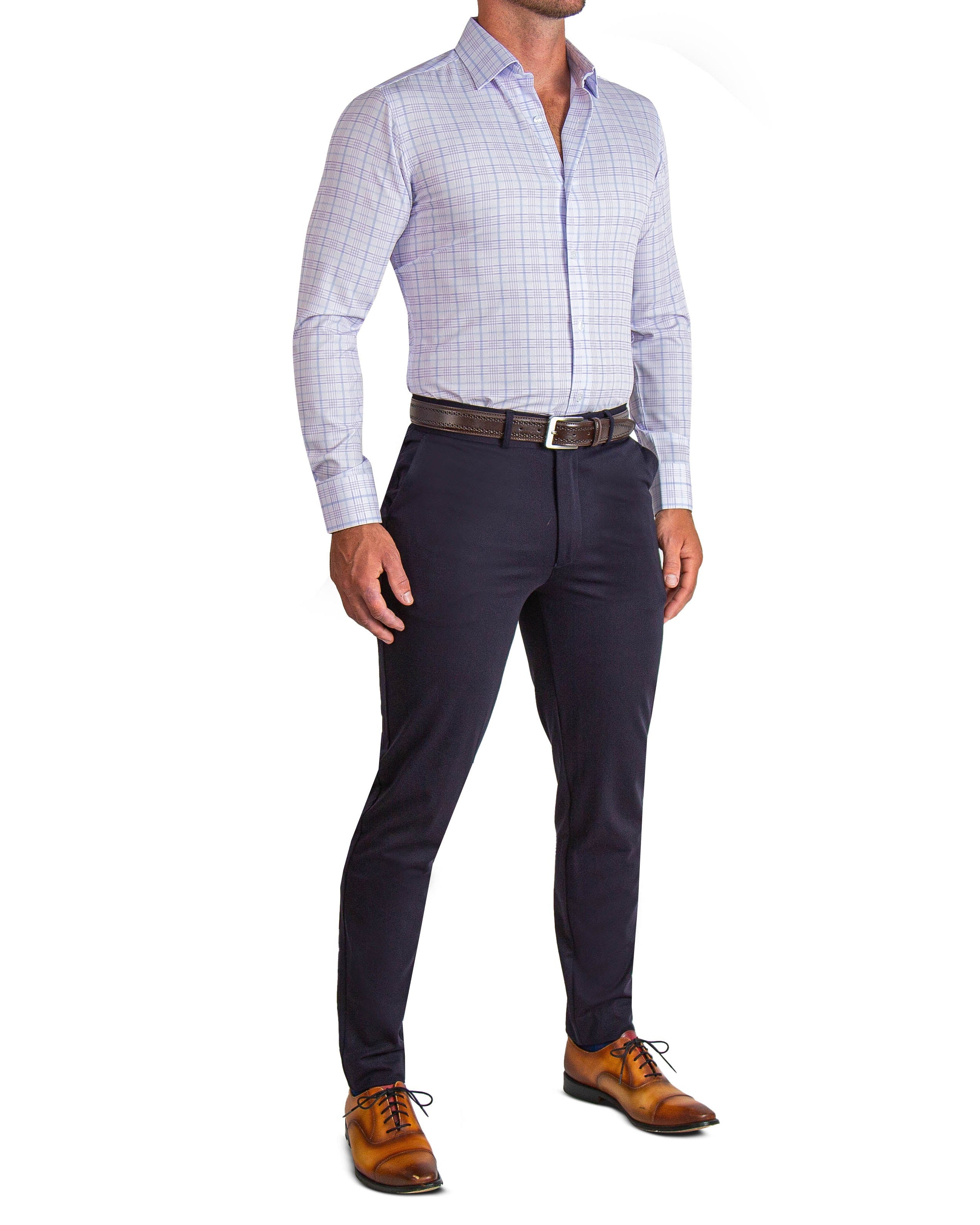 "The Lavender" Light & Dark Purple Plaid - Classic Fit
