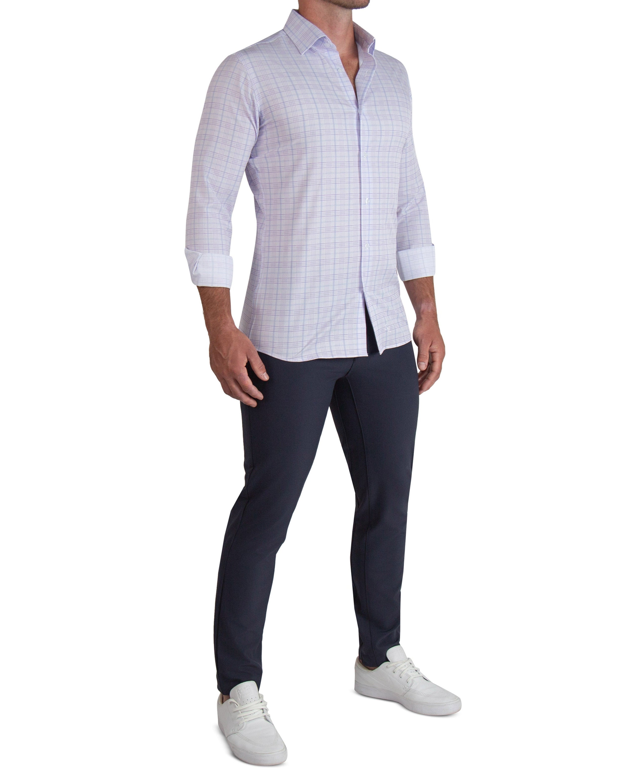"The Lavender" Light & Dark Purple Plaid - Classic Fit