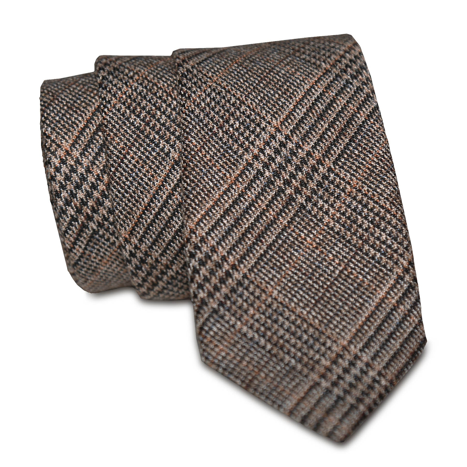 Tan & Black Plaid Tie