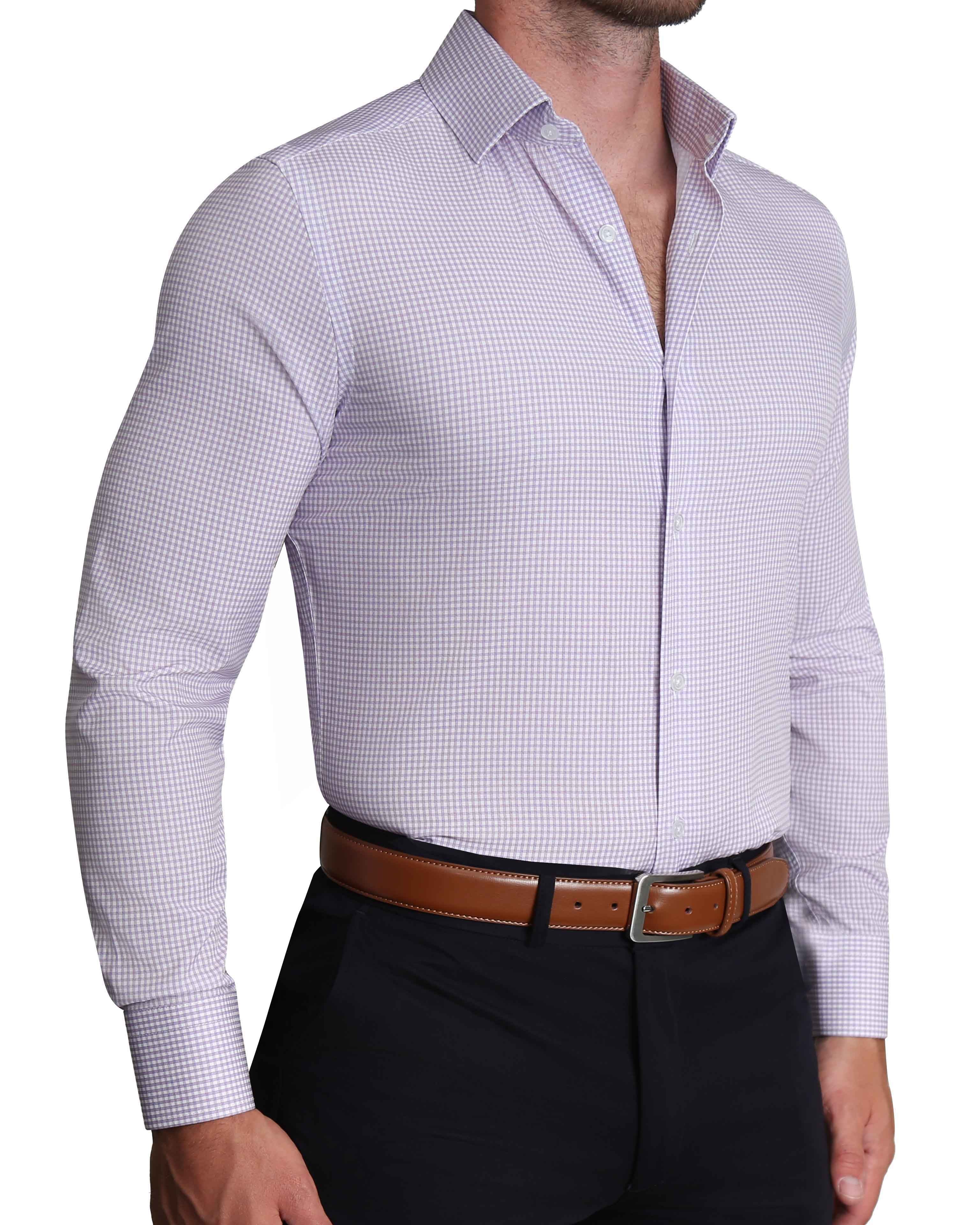 "The Arlo" Lavender Double Check - Classic Fit