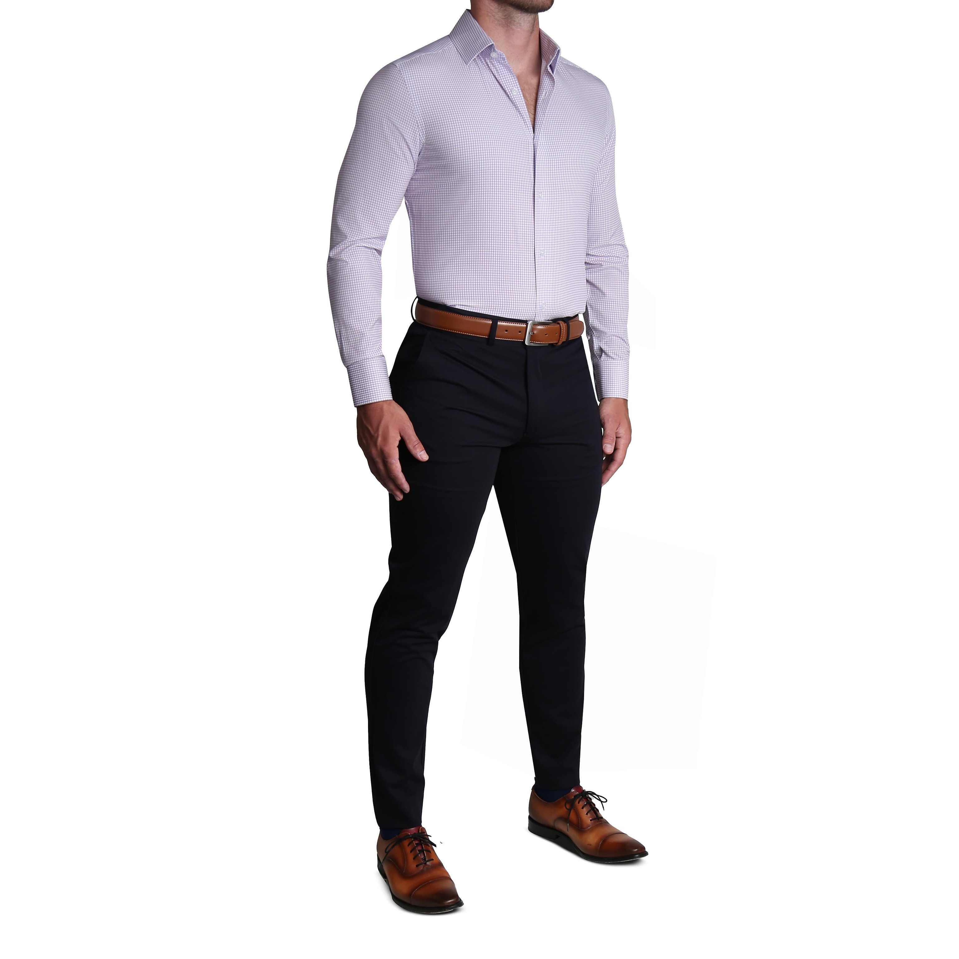 "The Arlo" Lavender Double Check - Classic Fit