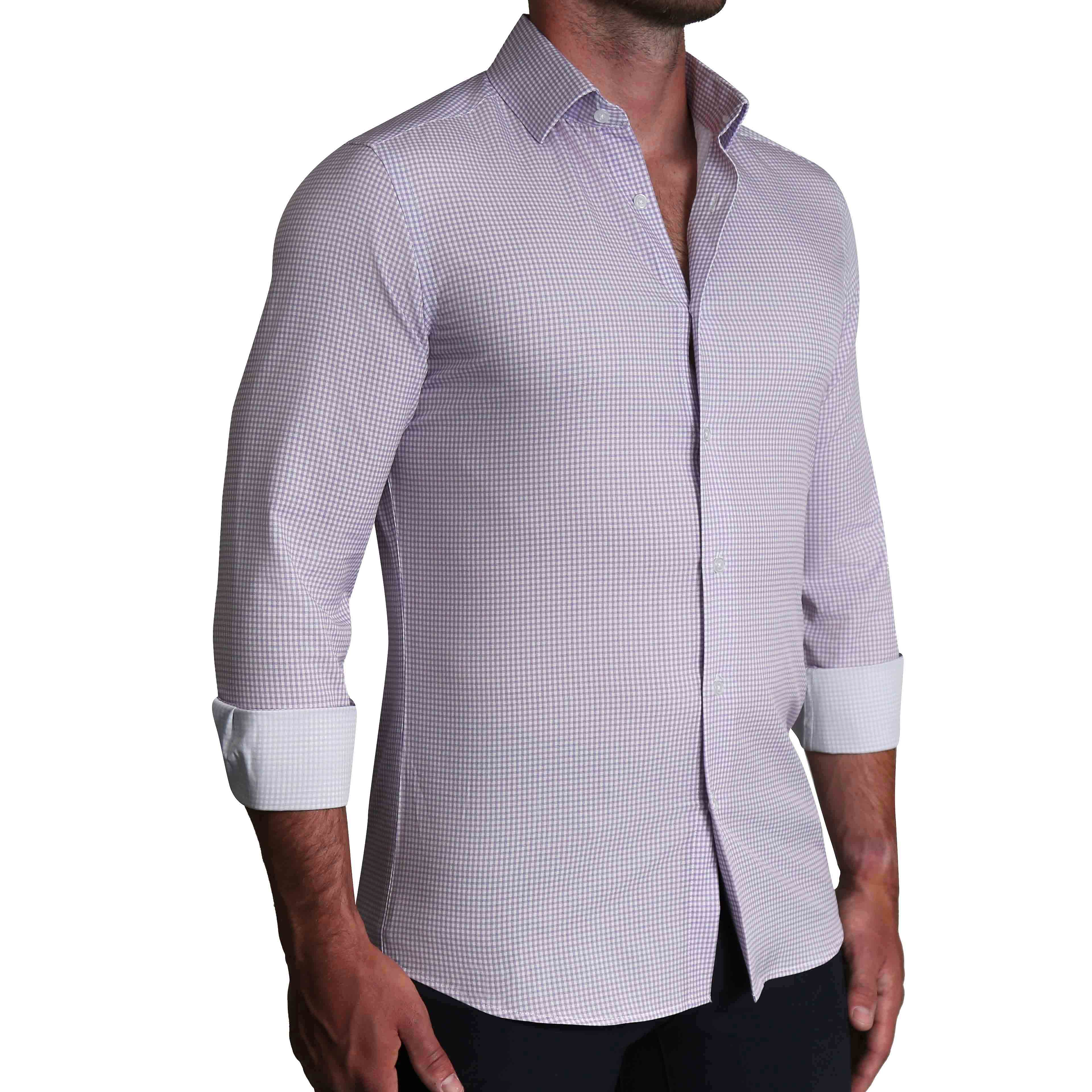 "The Arlo" Lavender Double Check - Classic Fit