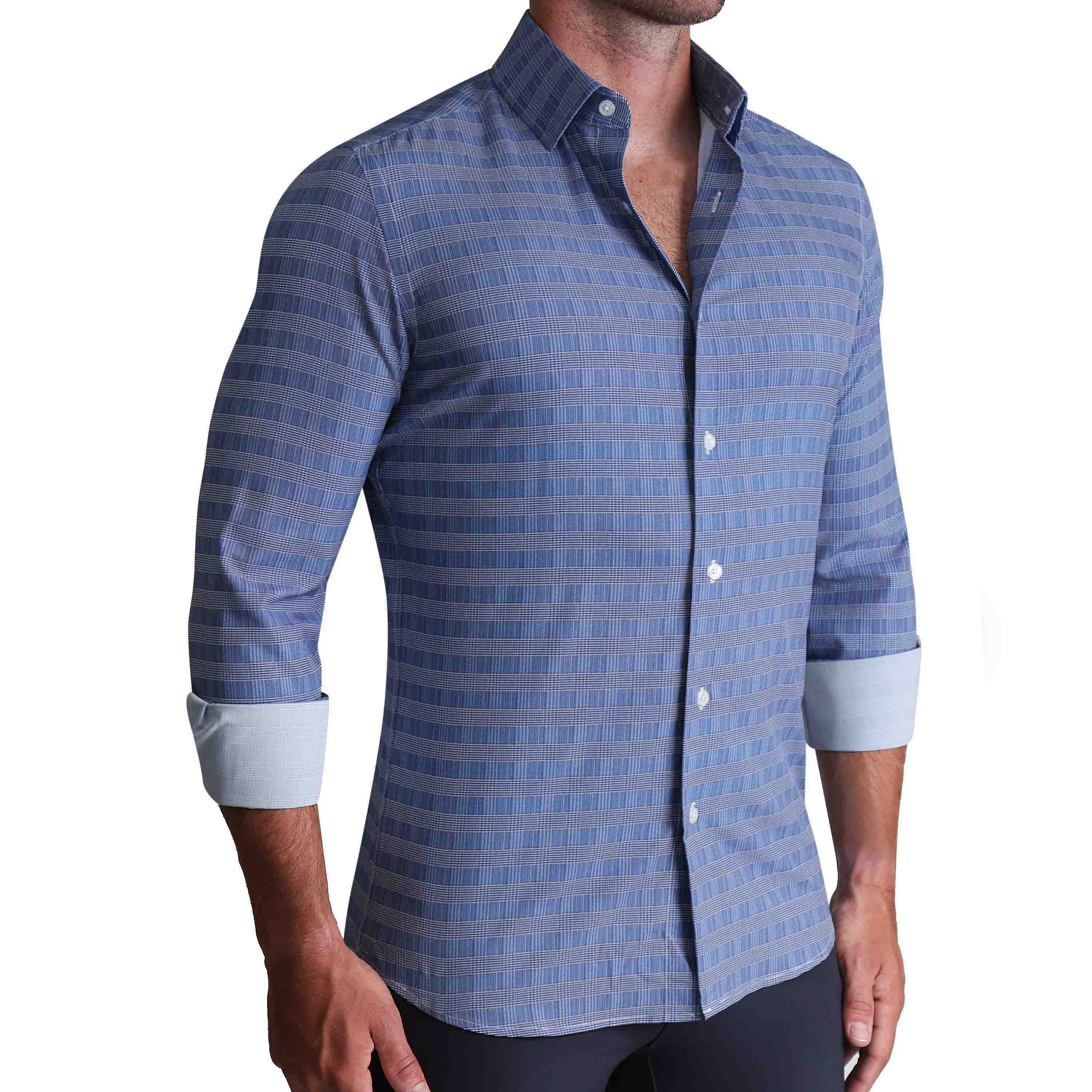 ''The Knox" Navy & White Plaid
