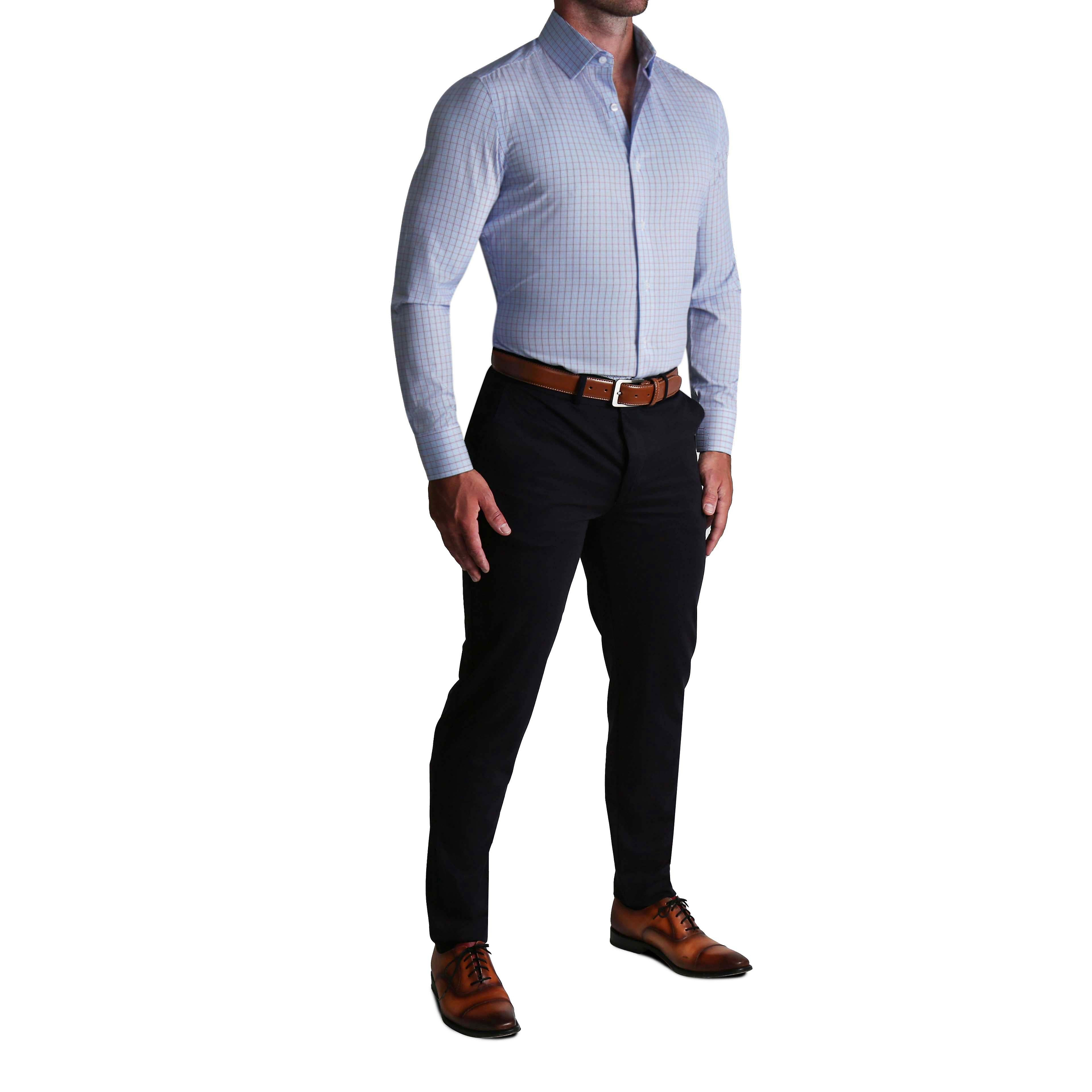 ''The Ivaan" Blue & Purple Double Grid