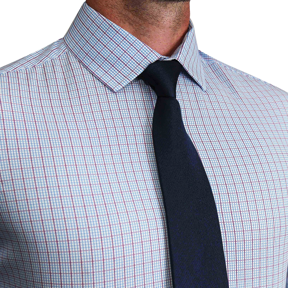 ''The Ivaan" Blue & Purple Double Grid