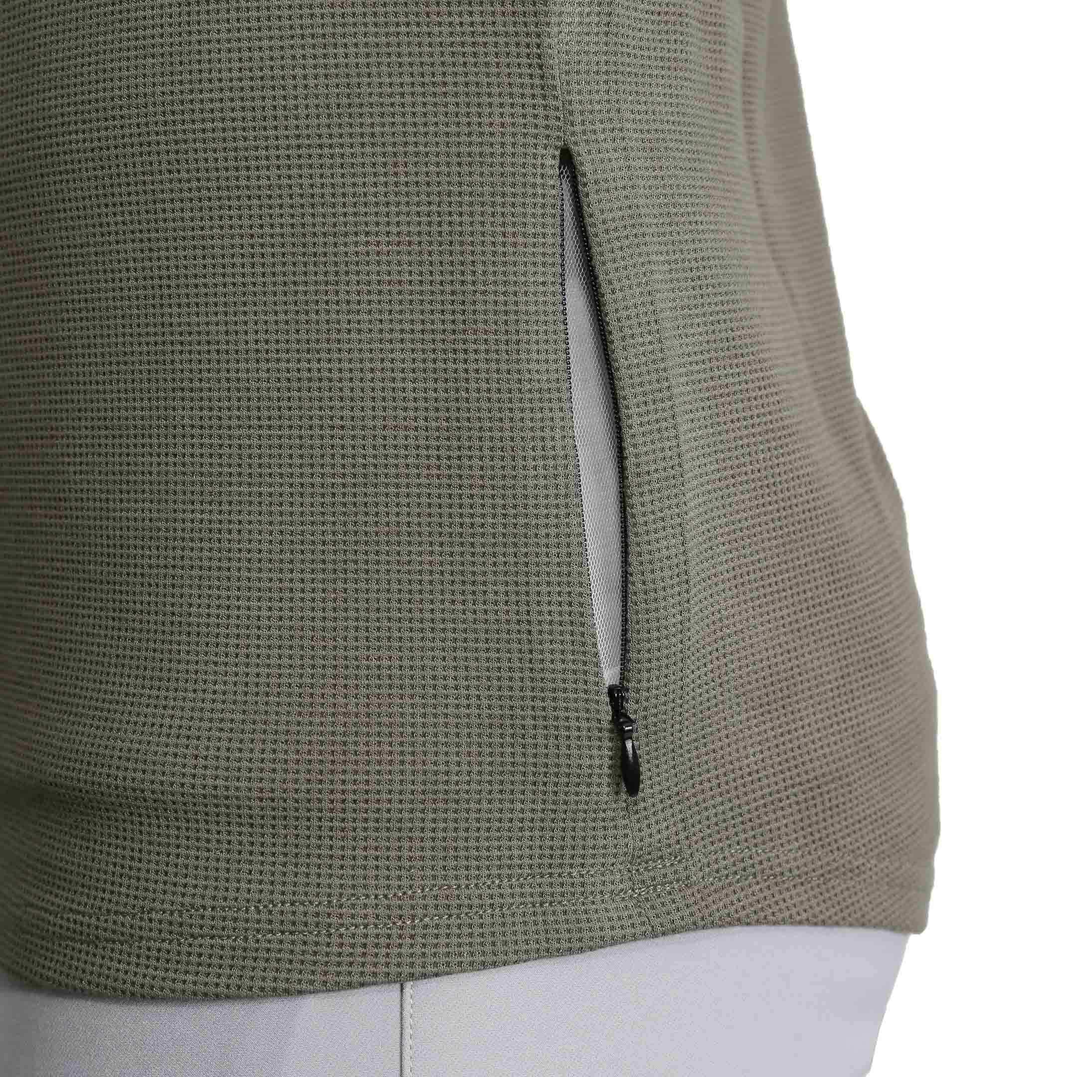 Waffle Knit Quarter Zip - Solid Olive