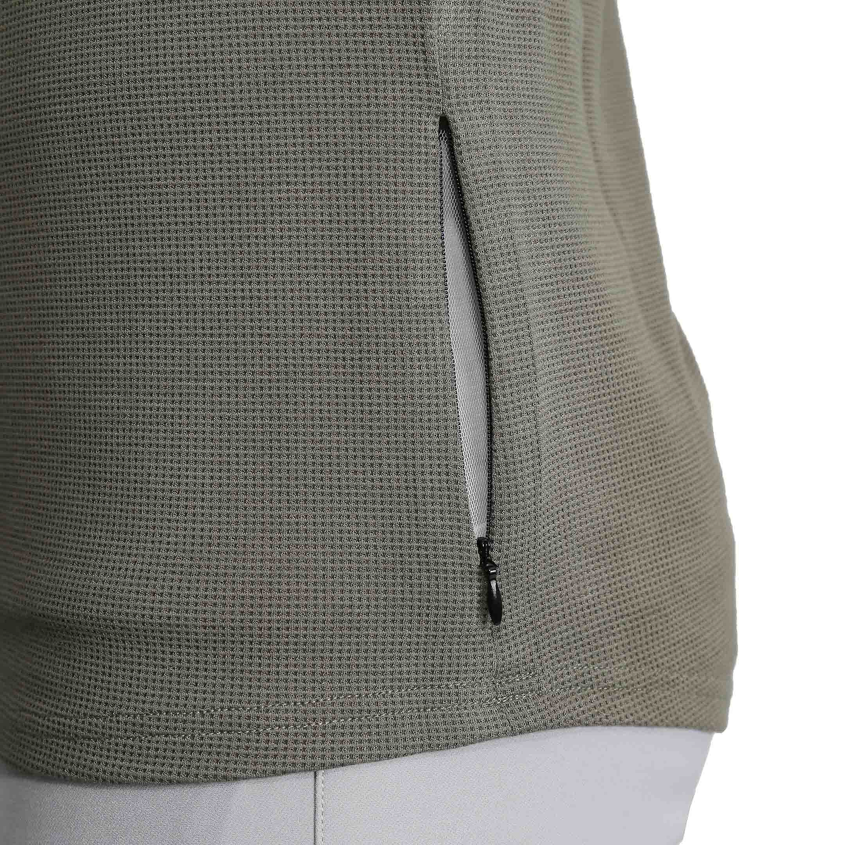 Waffle Knit Quarter Zip - Solid Olive