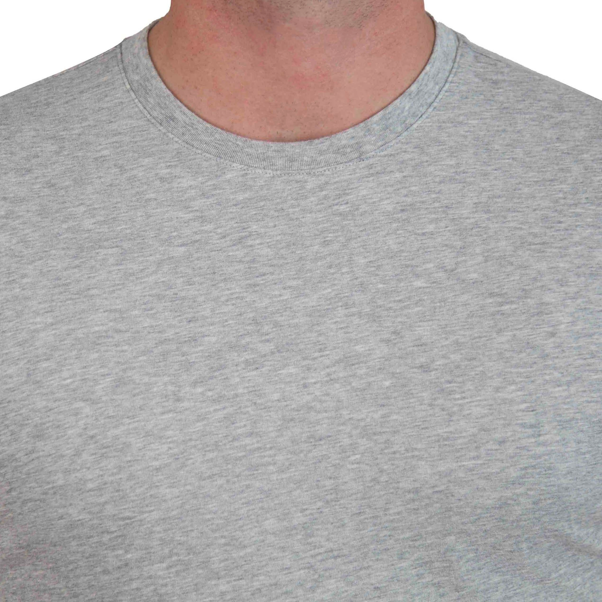 "The Sutton" Heathered Light Grey Short Sleeve Crewneck