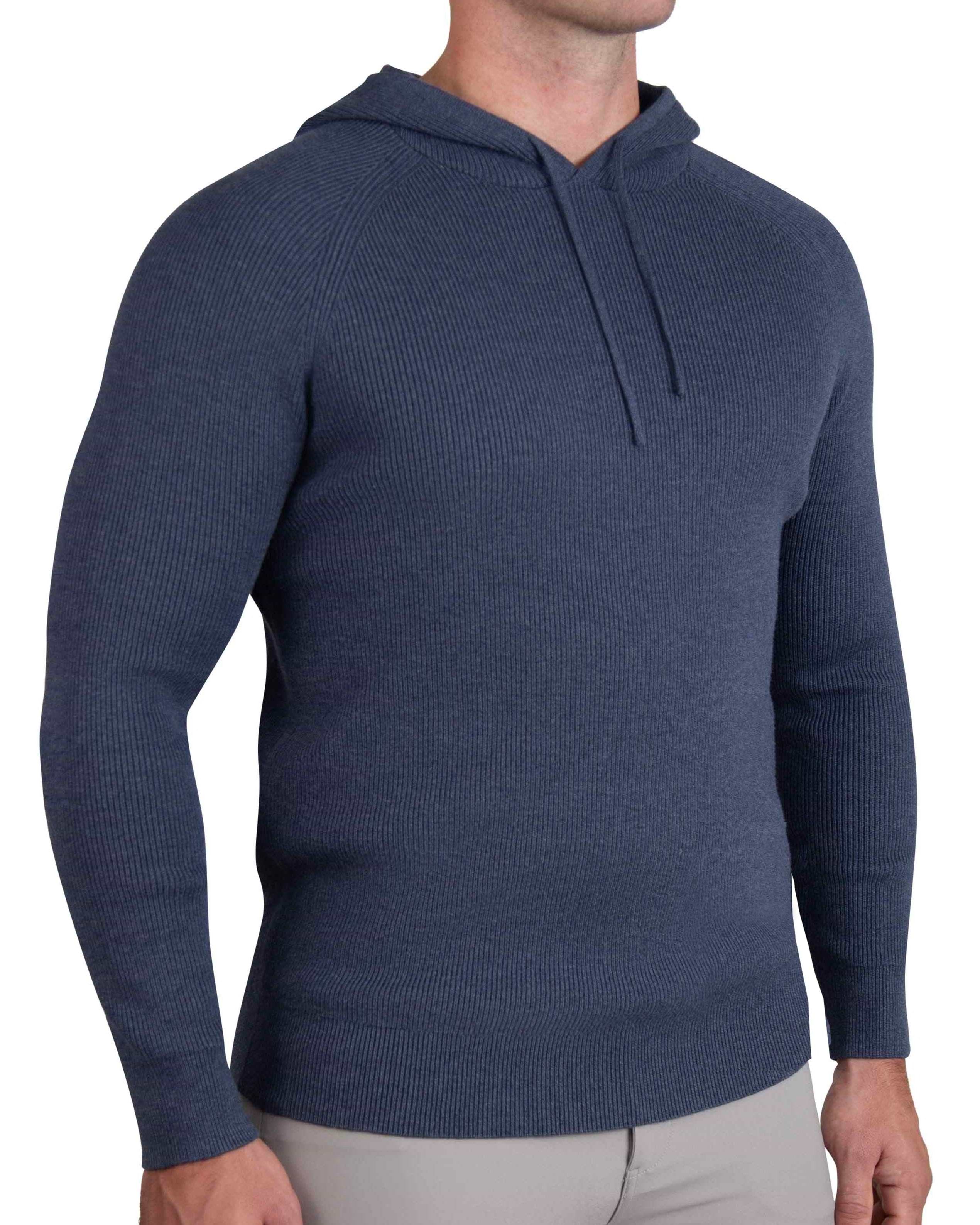 Heavy Knit Hoodie - Navy