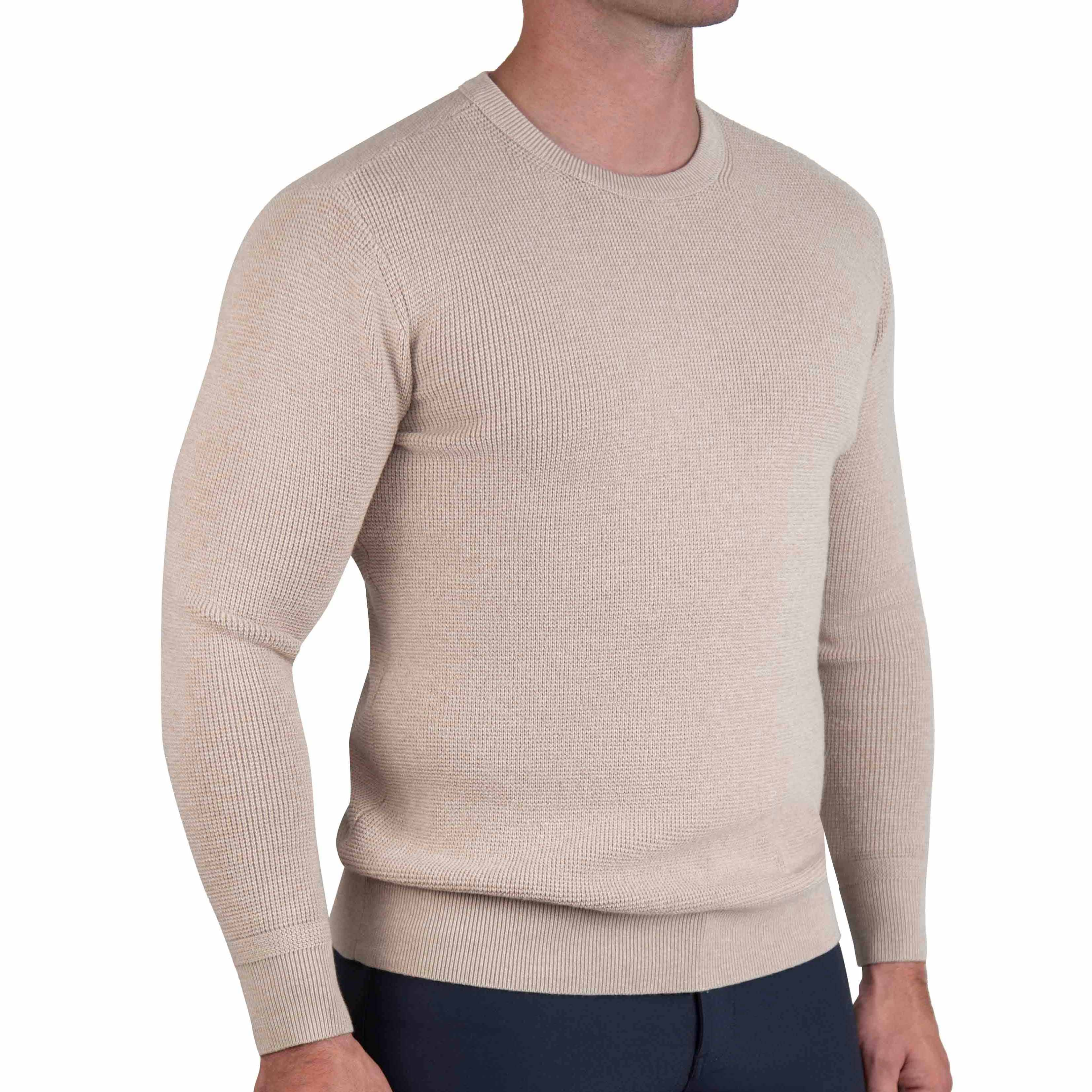 Heavy Knit Crewneck  - Tan