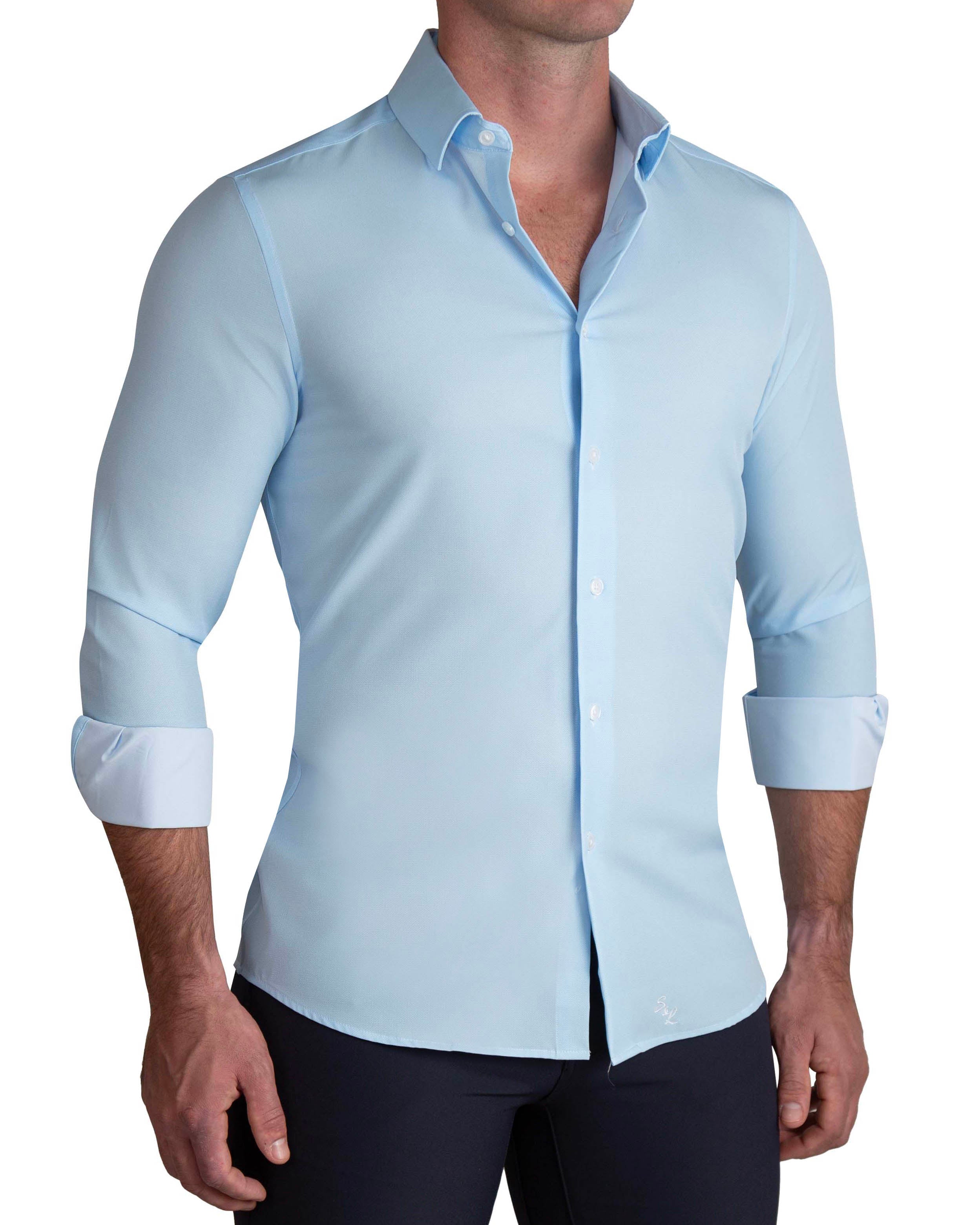 ''The Peter" Light Blue Weave - Classic Fit